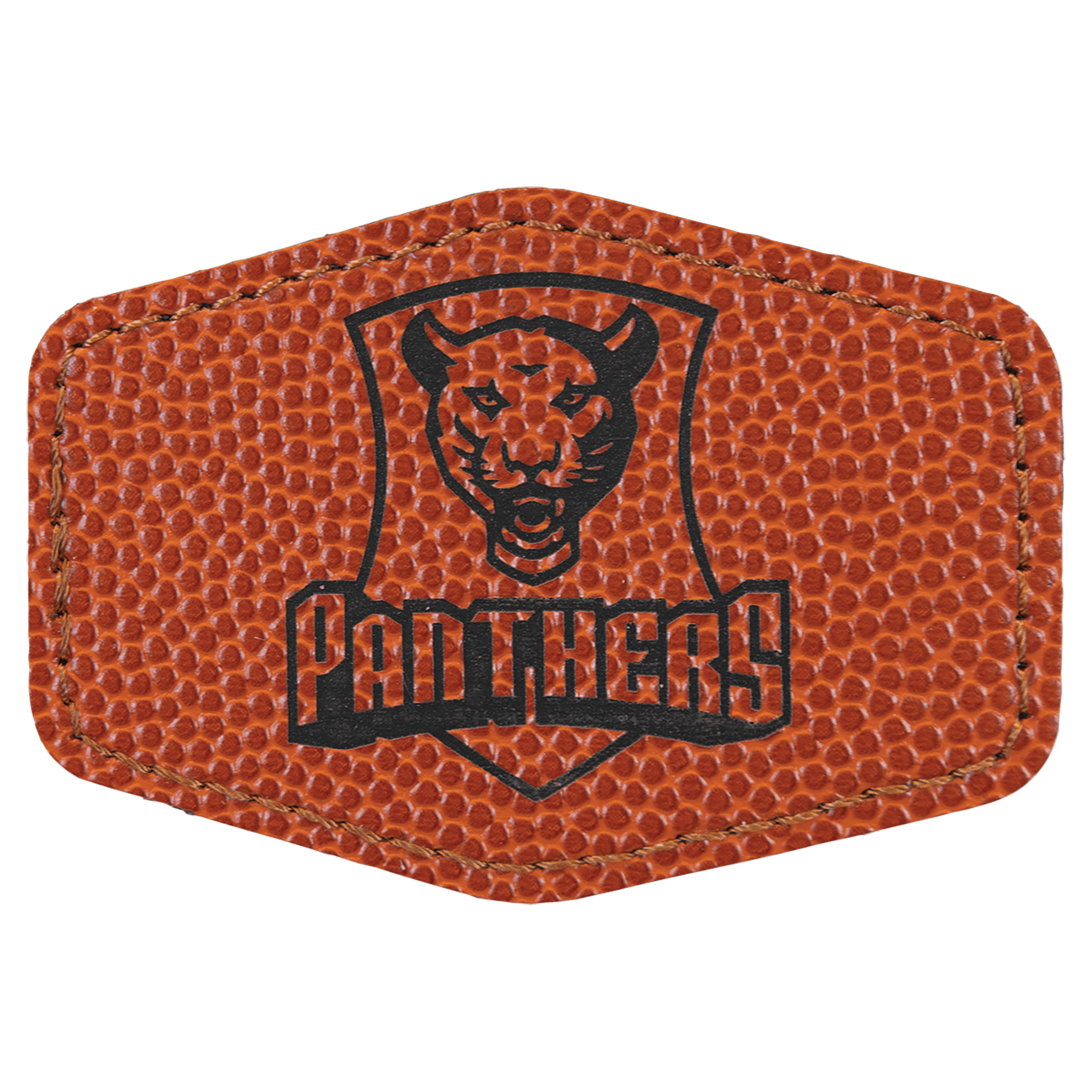 Basketball Leatherette Hex Patch