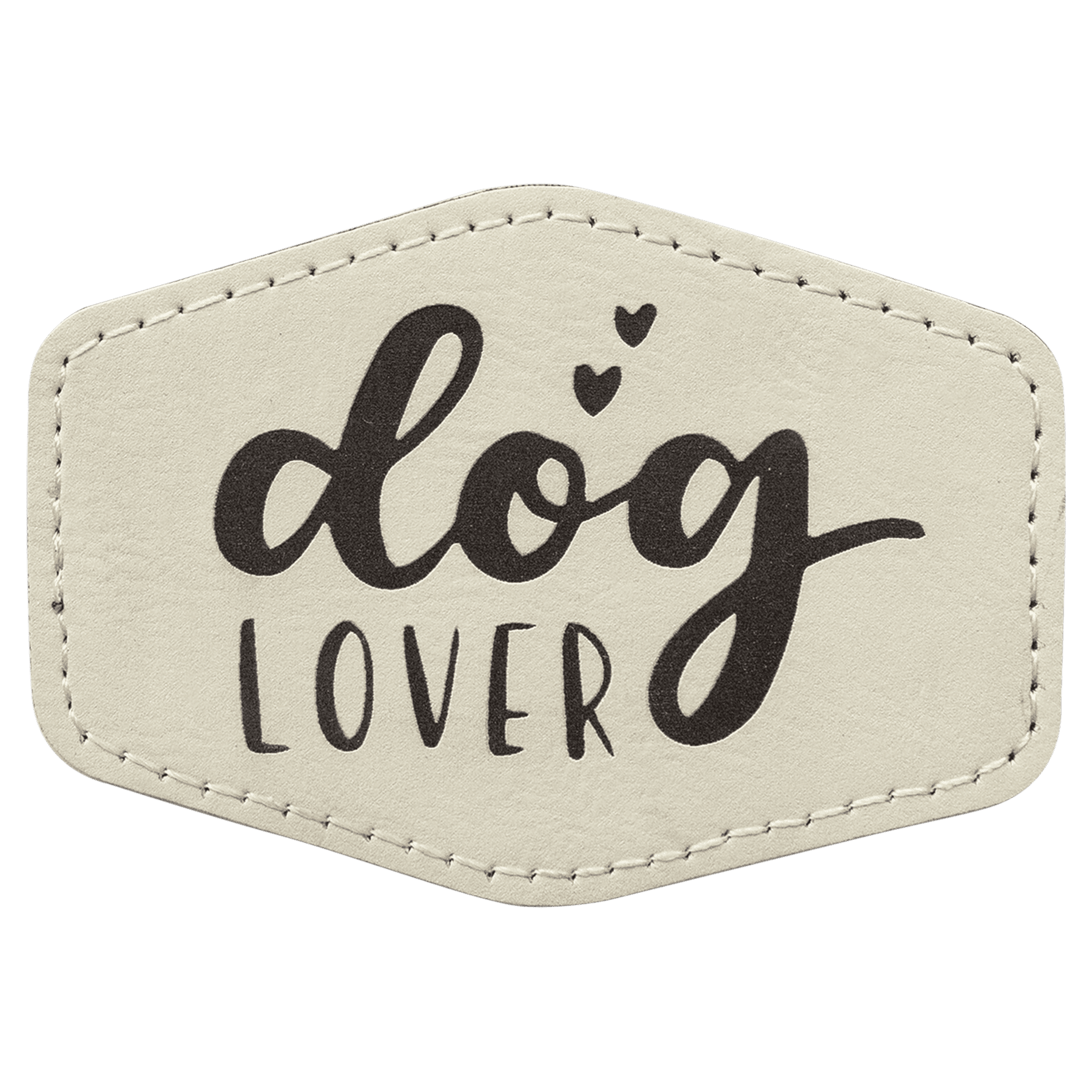 White Leatherette Hex Patch