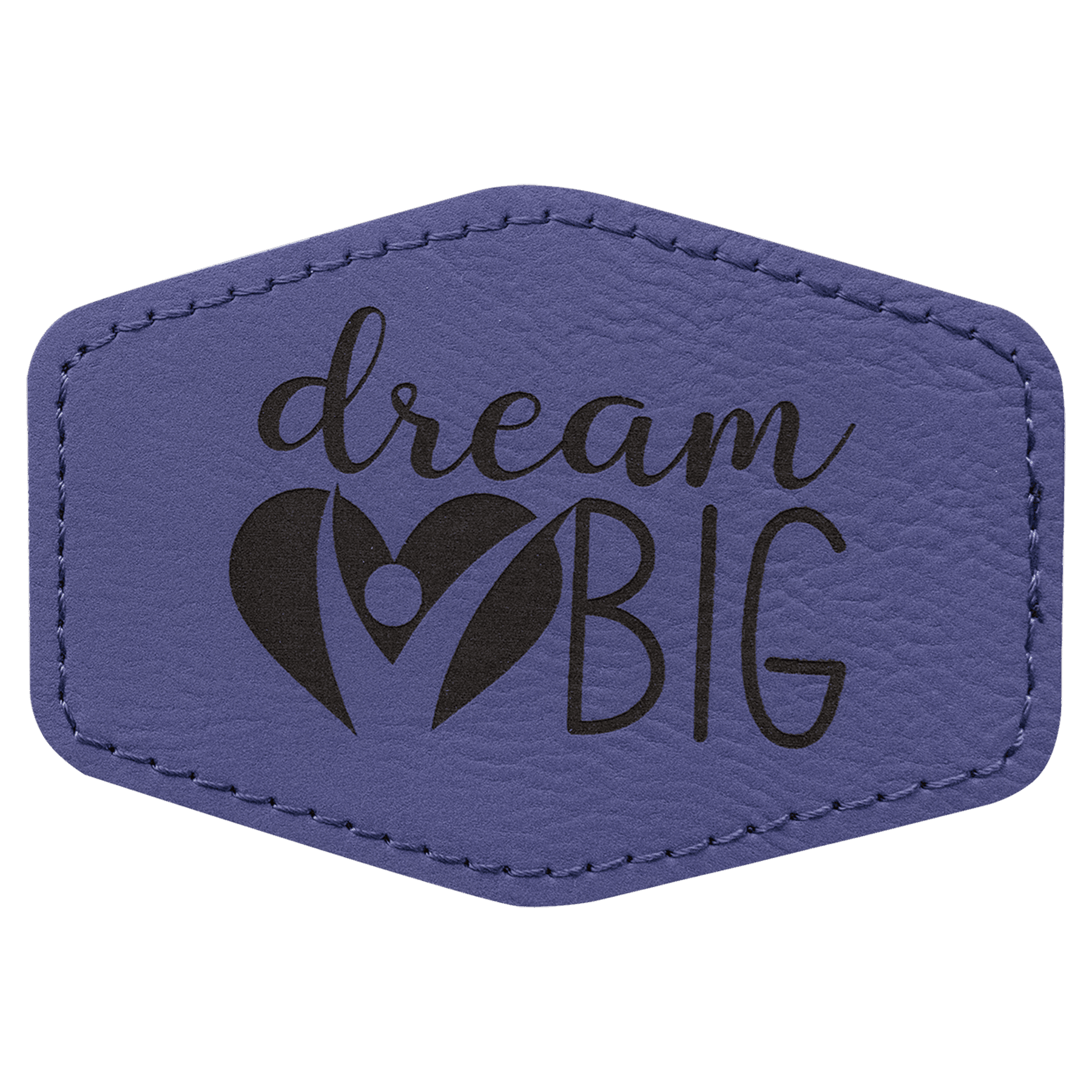 Purple Leatherette Hex Patch