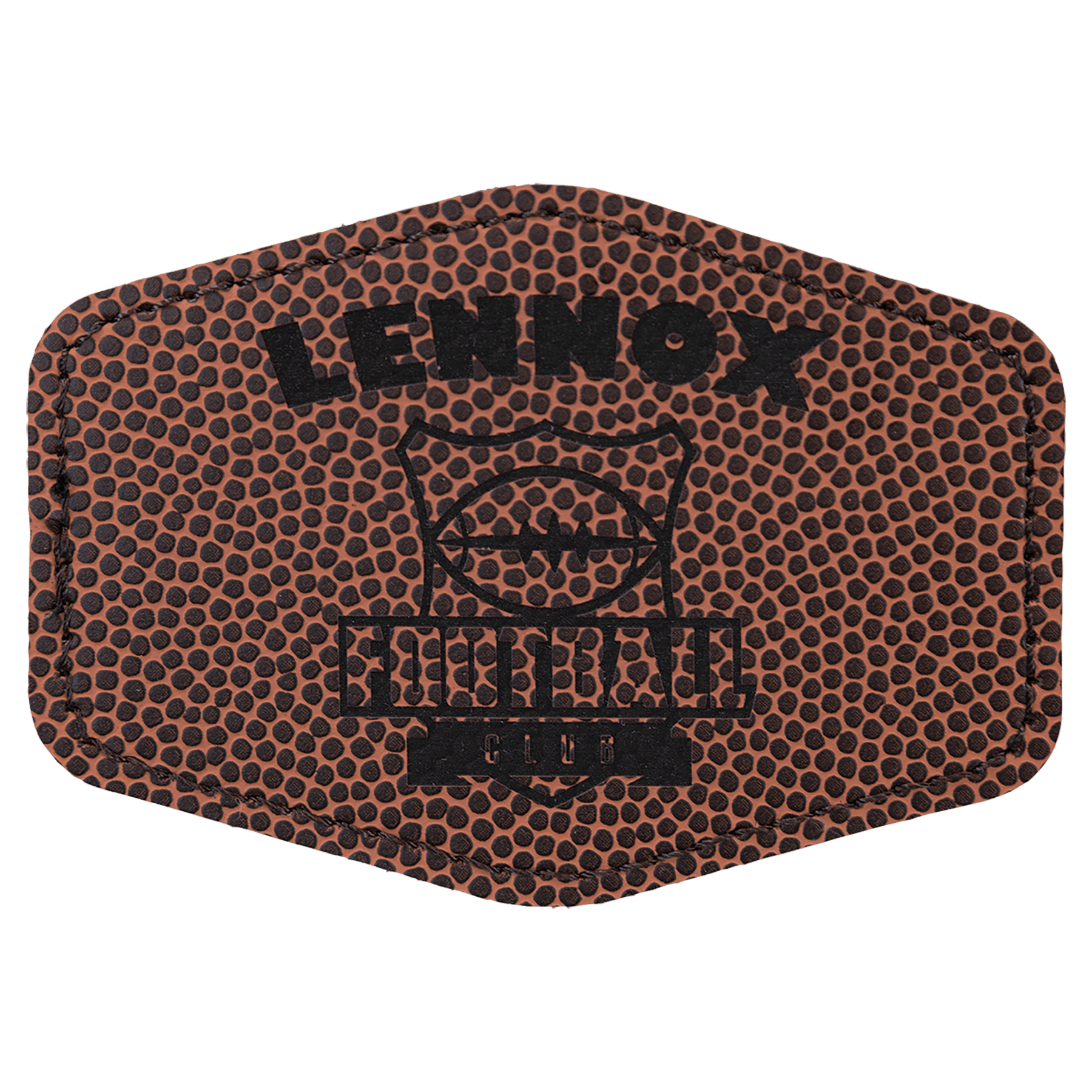 Football Leatherette Hex Patch