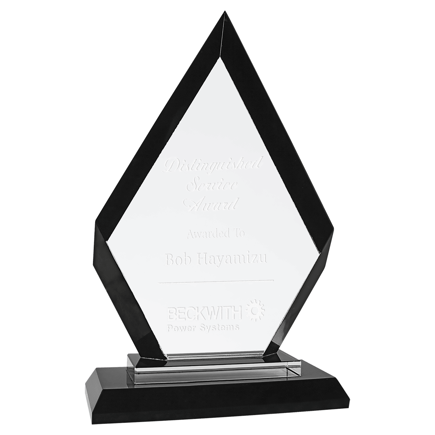 7 1/2" Diamond Black Regal Glass