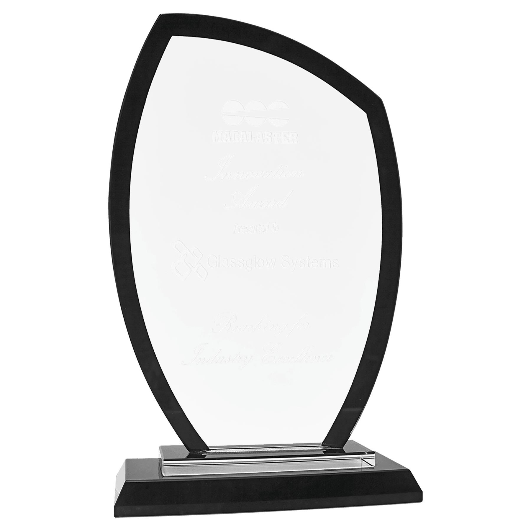 9" Peak Black Regal Glass