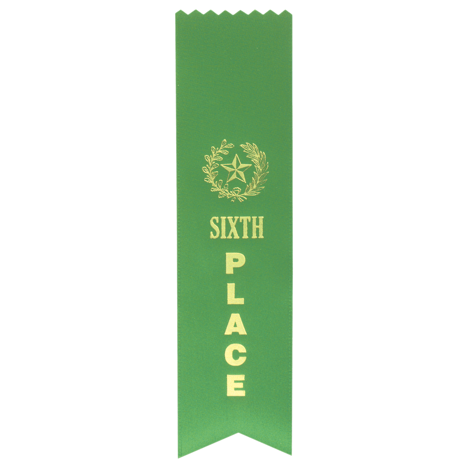 6th Place Pinked Ribbon