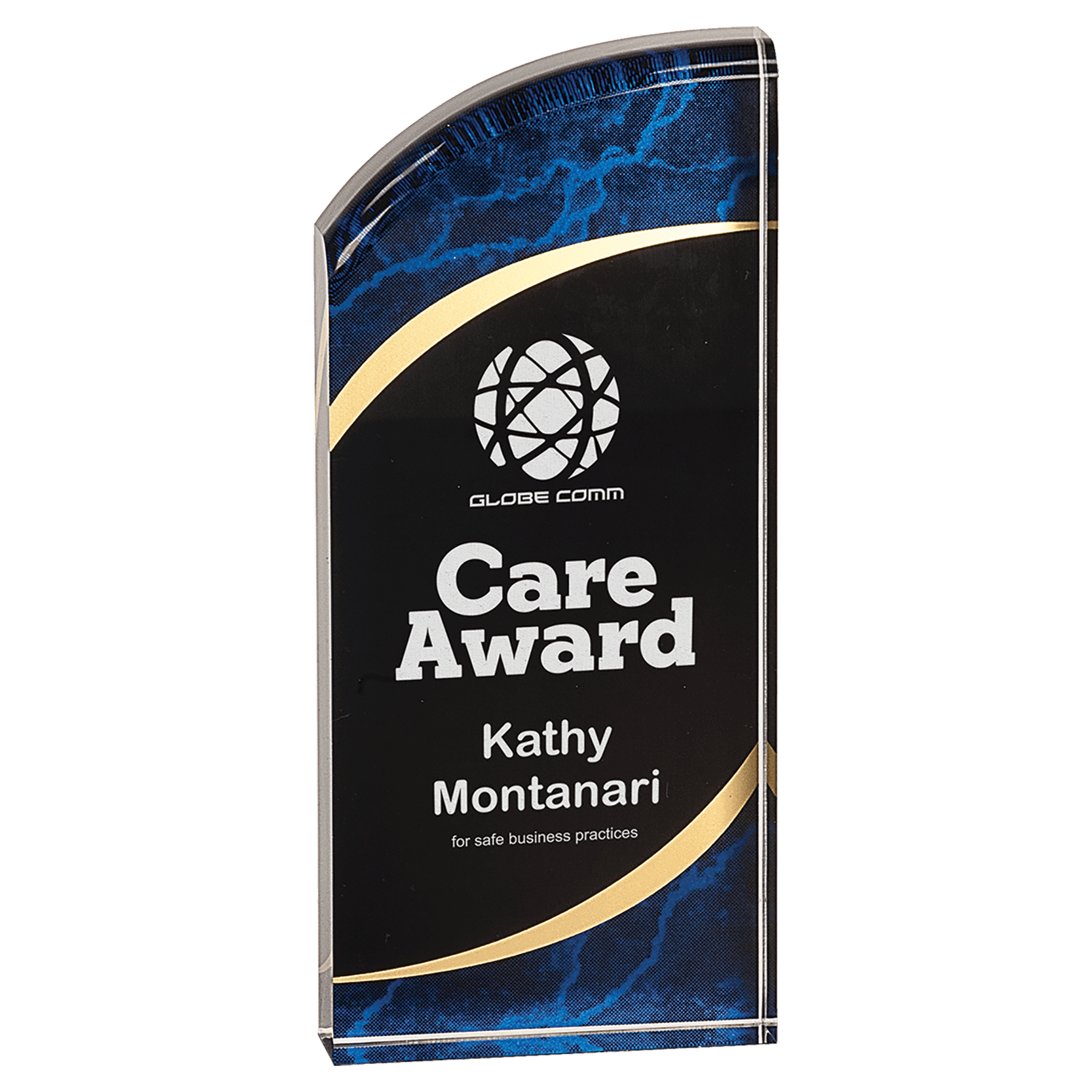 8" Green Marble Rounded Premier Acrylic