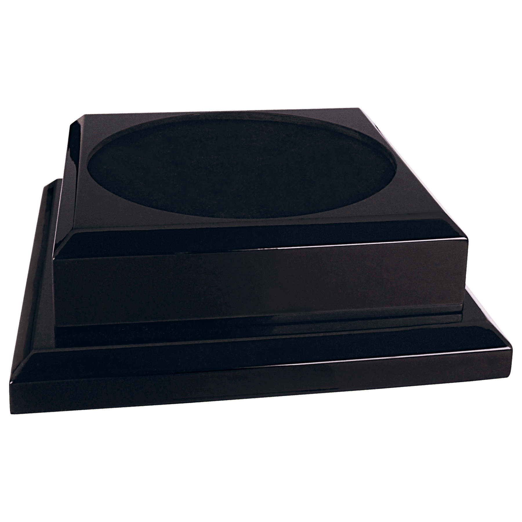 Black Piano Finish Pedestal Base