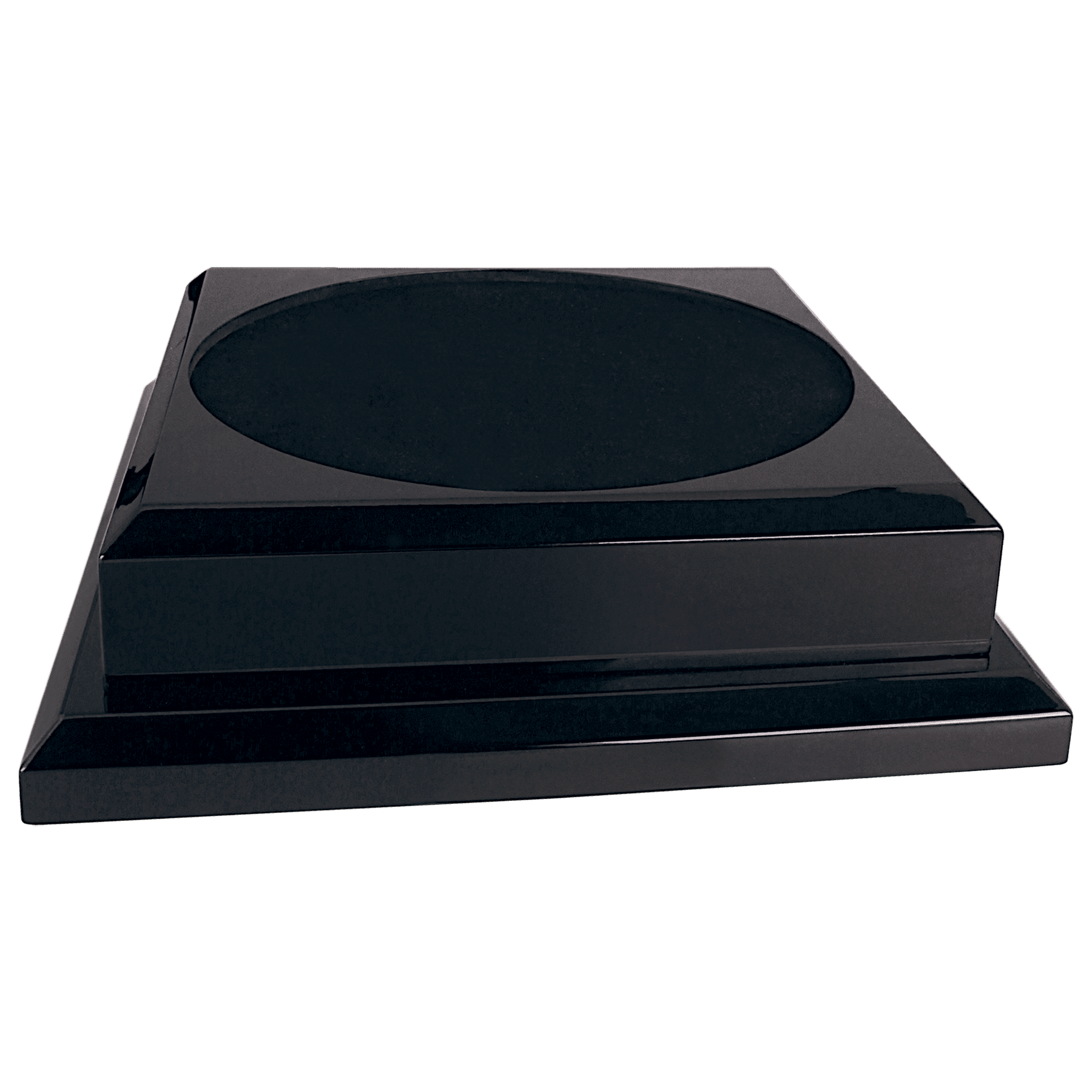Black Piano Finish Pedestal Base