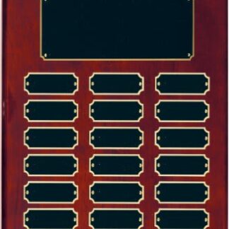Rosewood Piano Finish Perpetual Plaque with 18 Plates