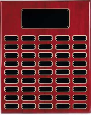 Rosewood Piano Finish Perpetual Plaque with 45 Plates