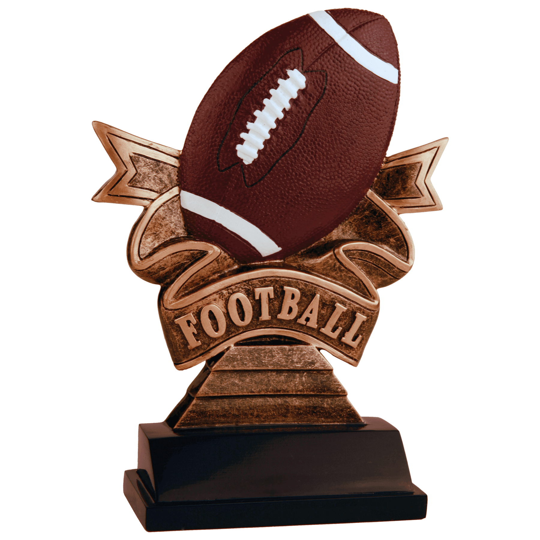 Football Ribbon Resin-7"