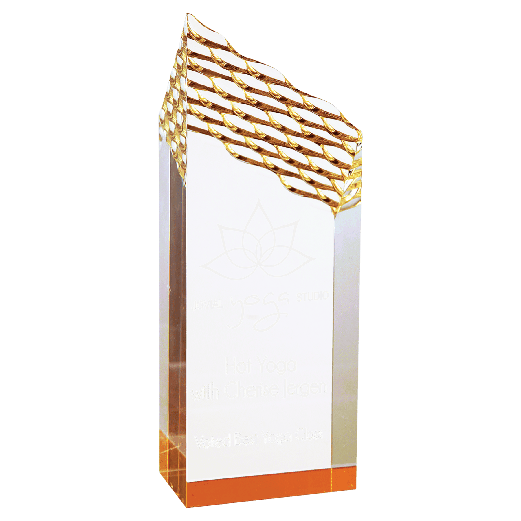 Large Gold Riptide Acrylic