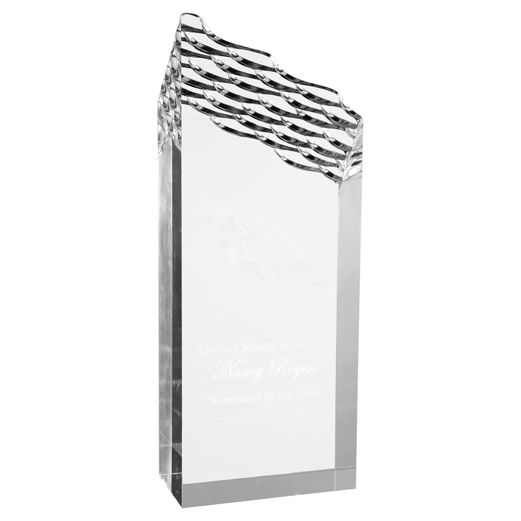 Large Silver Riptide Acrylic