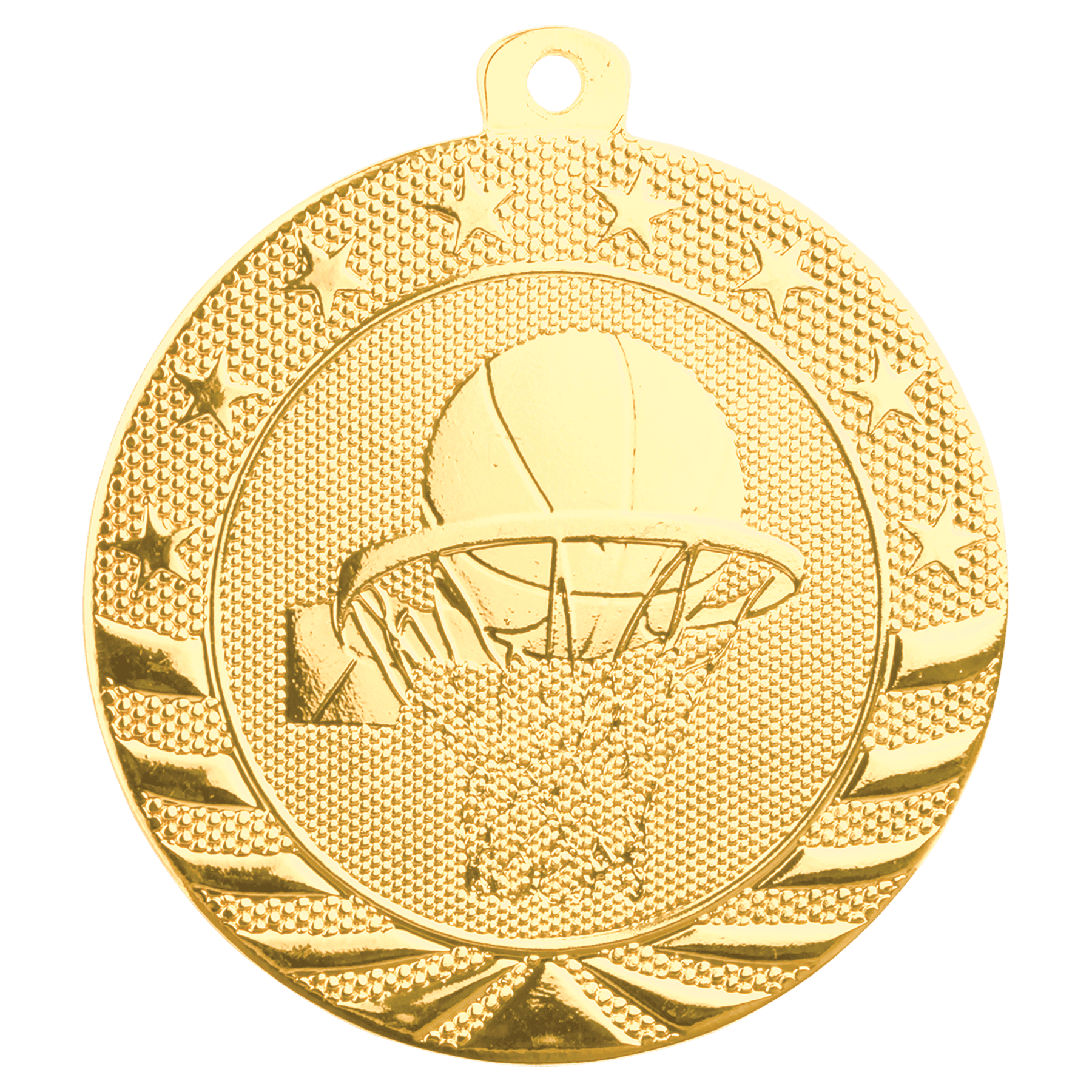 Basketball Starbrite Medal-Gold