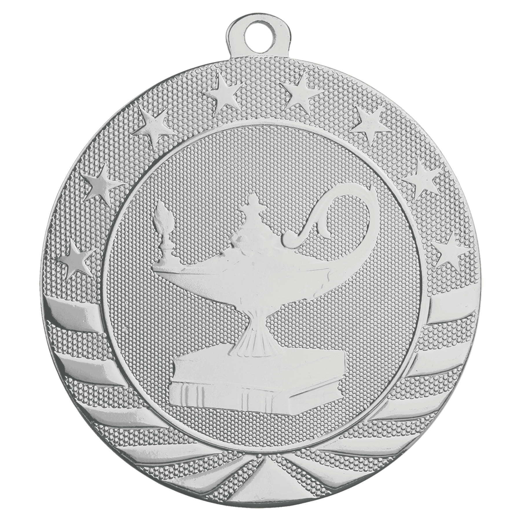 Lamp of Knowledge Starbrite Medal-Silver