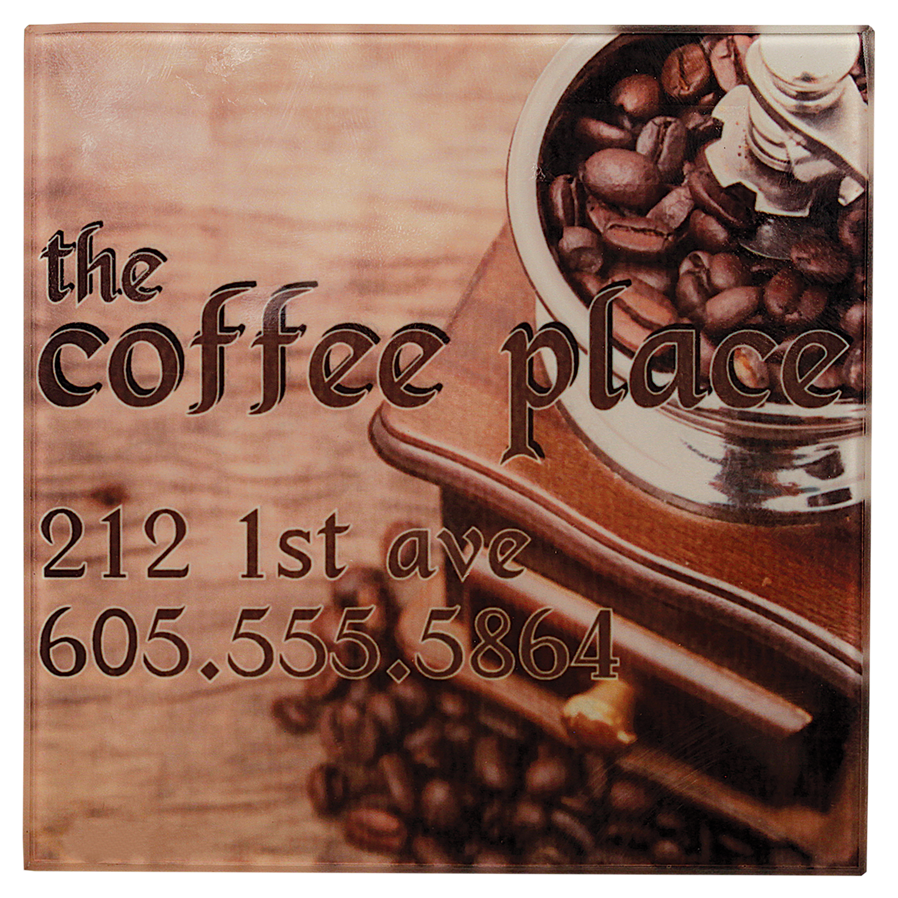 1-Sided Glass Square Coaster