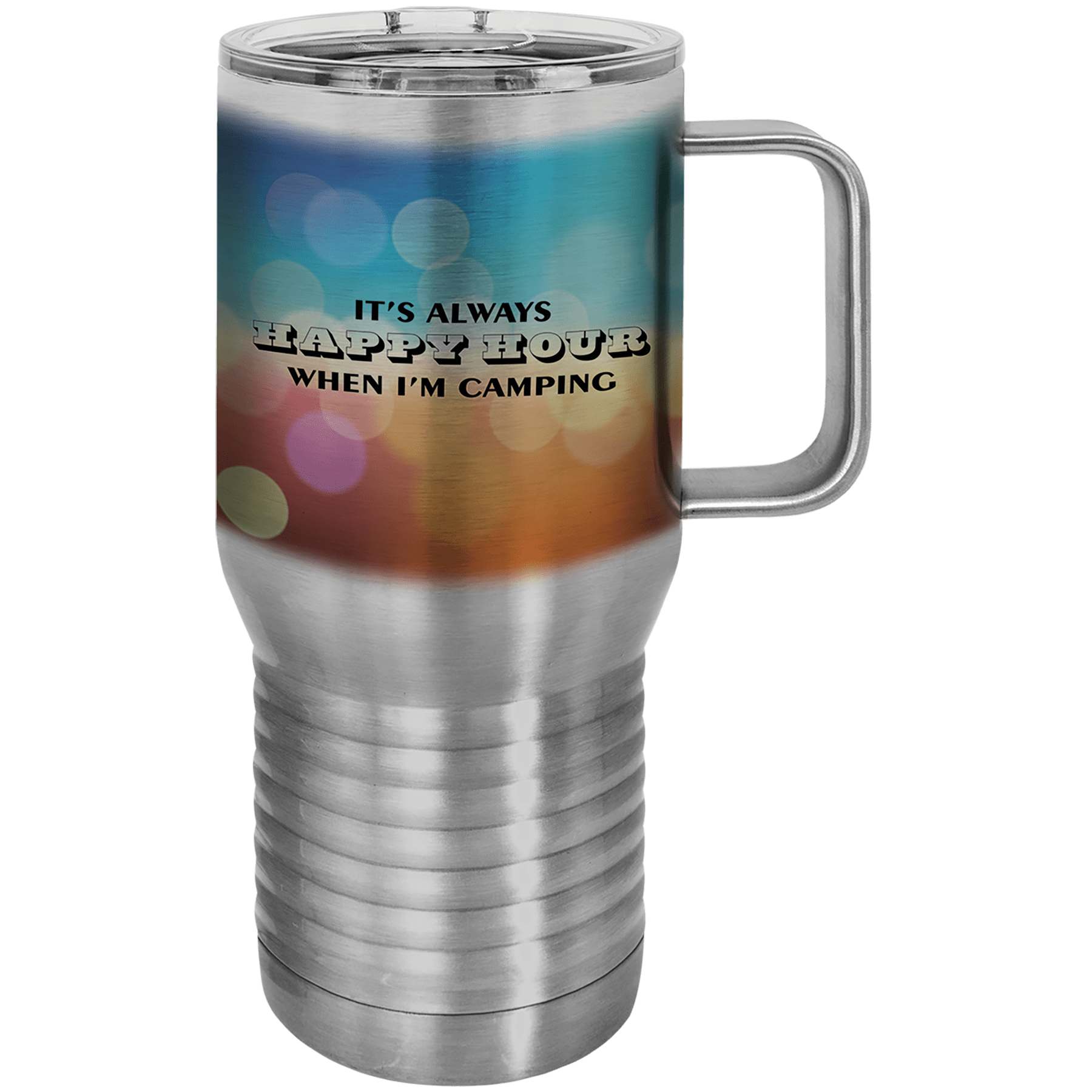 Full Color Polar Camel 20 oz. Travel Mug with Slider Lid-Stainless Steel