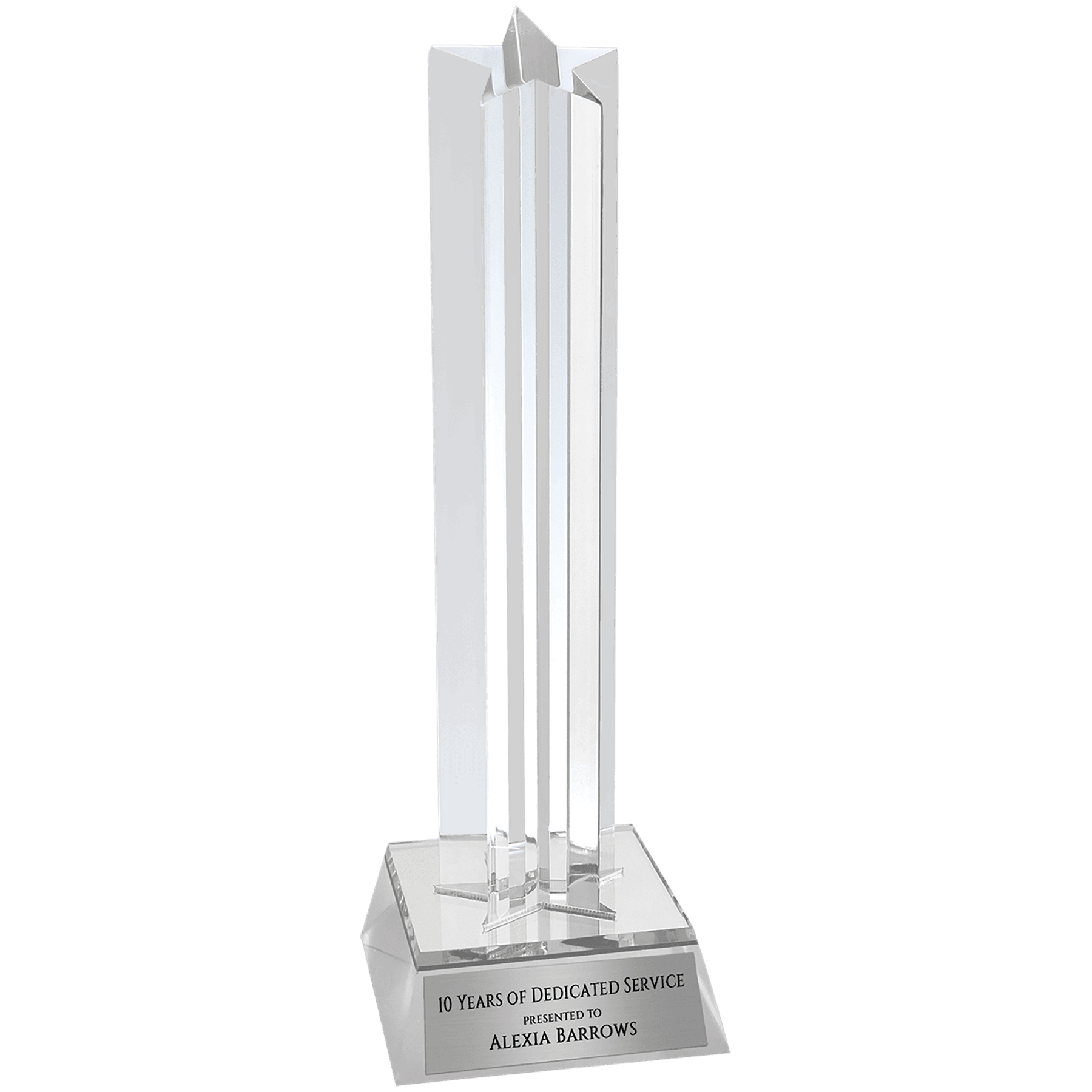 Silver Star Column Acrylic