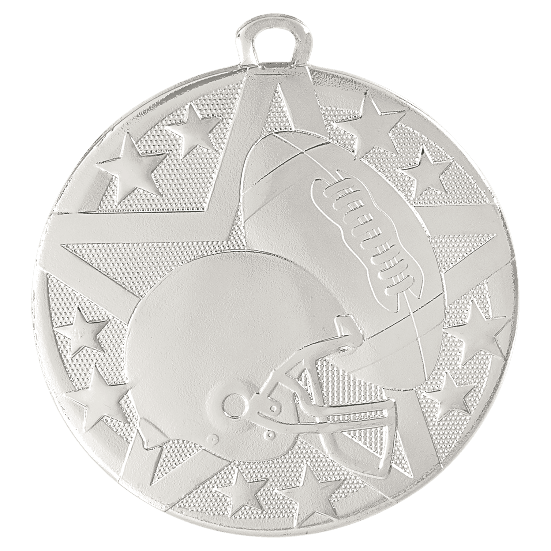 Football Superstar Medal-Silver