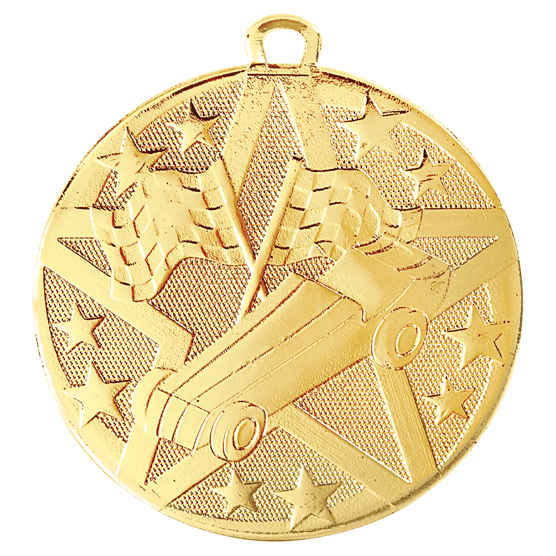 Pinewood Derby Superstar Medal-Gold