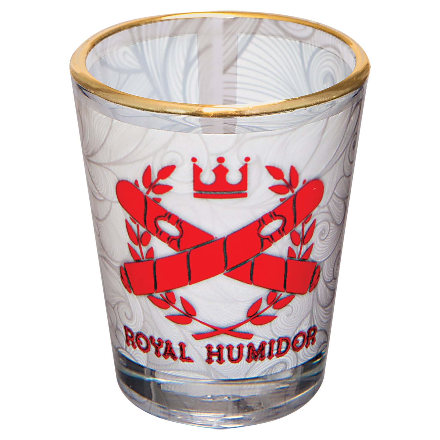 1 1/2" oz. Shot Glass with Gold Rim