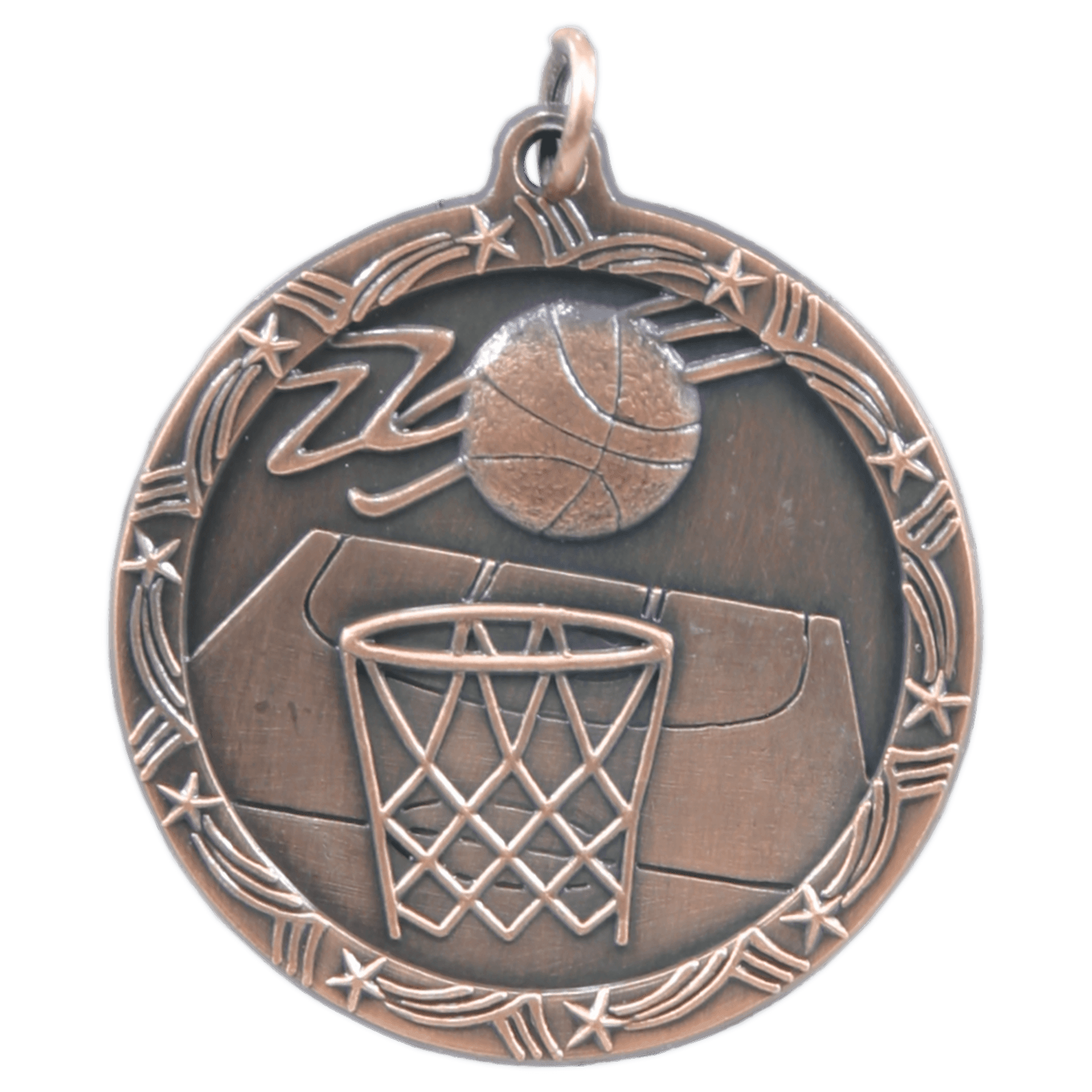 Basketball Shooting Star Medal-Bronze