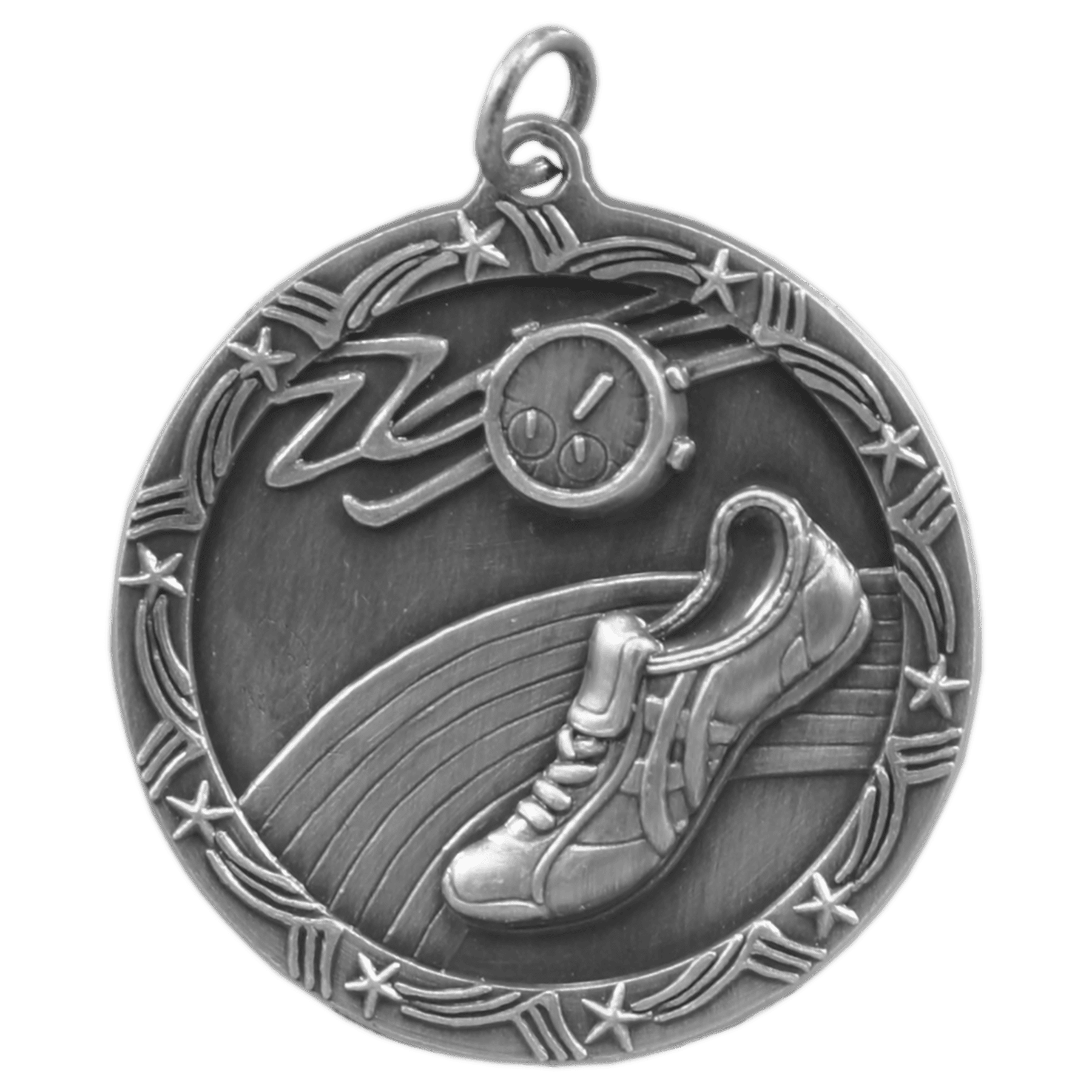 Track Shooting Star Medal-Silver