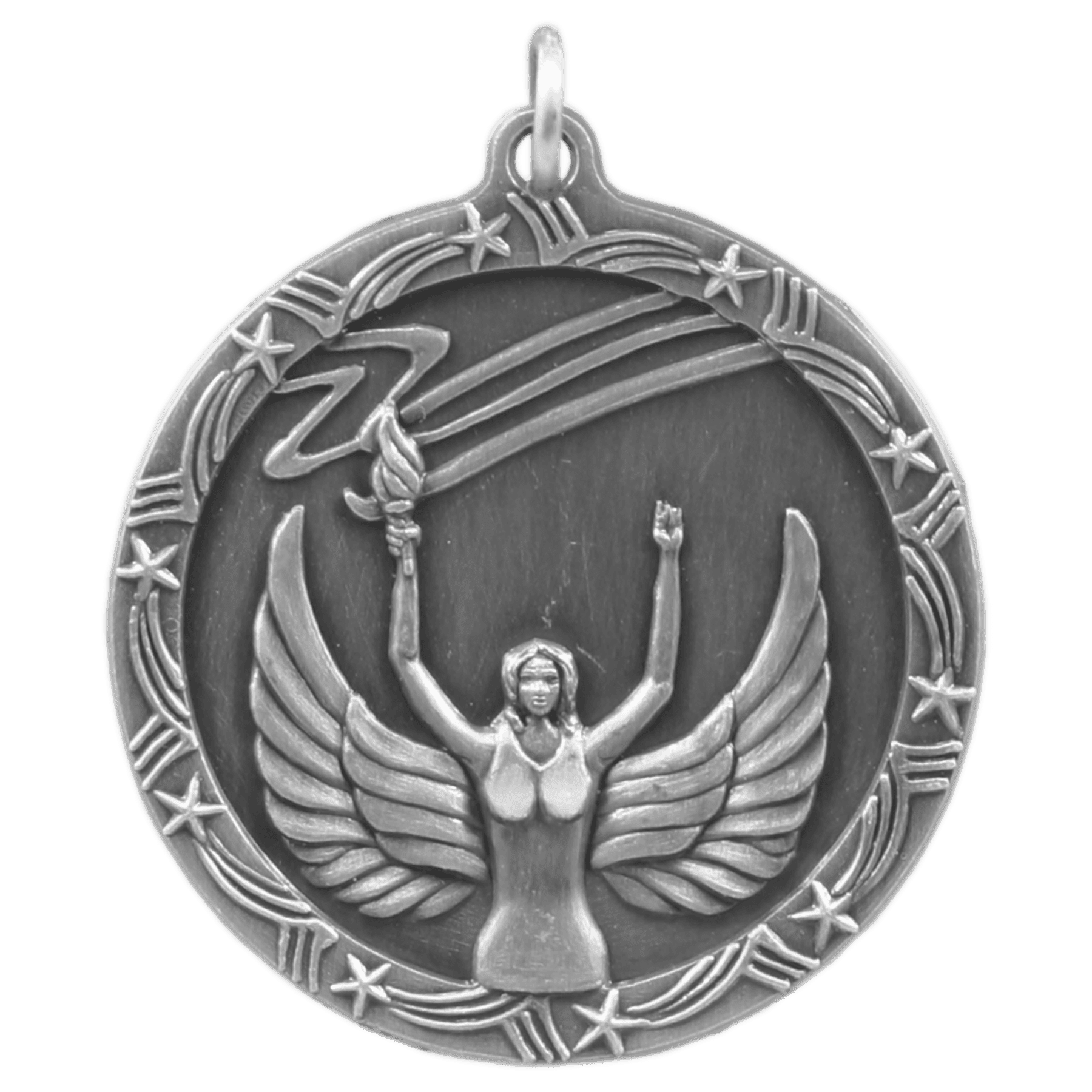 Torch Shooting Star Medal-Silver