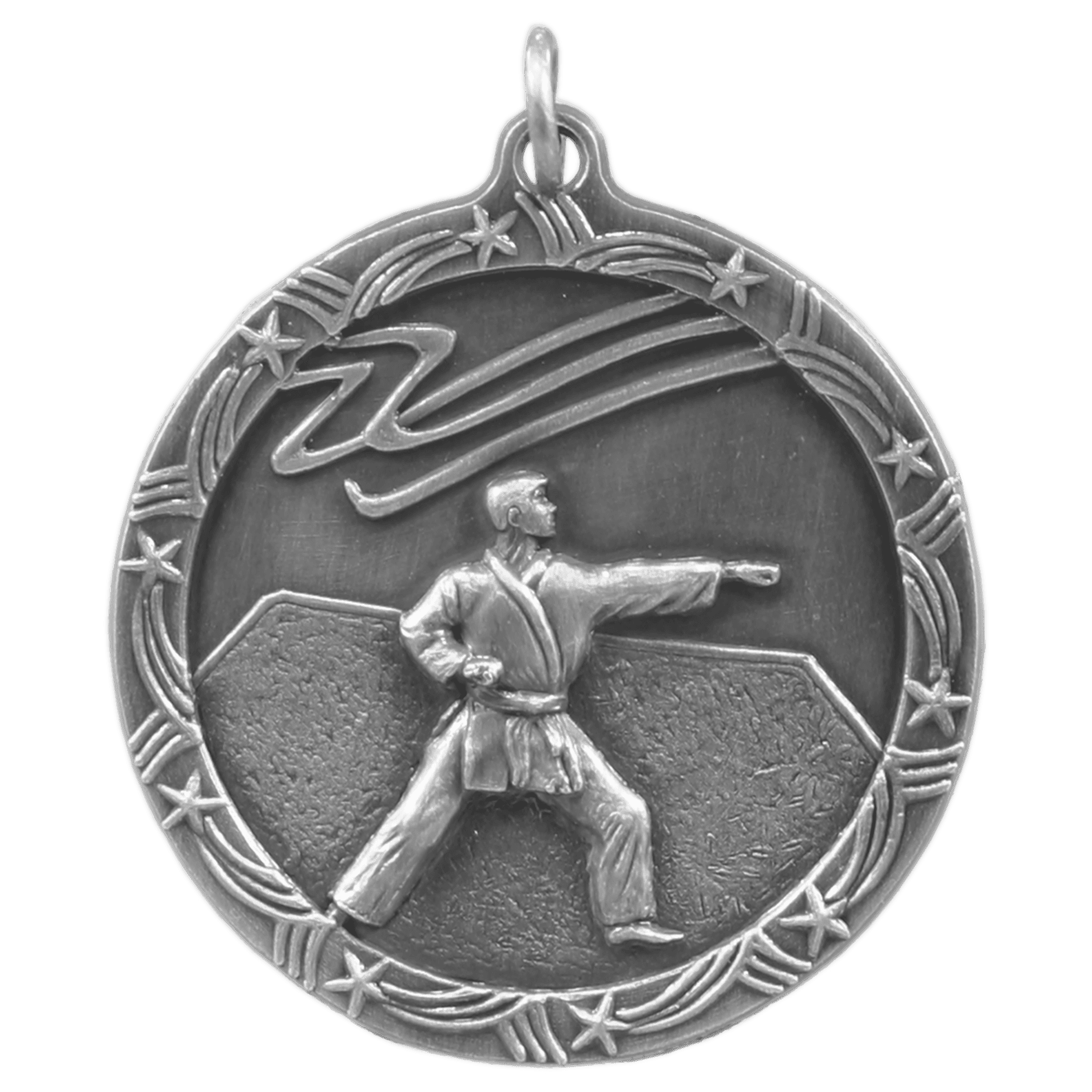 Martial Arts Shooting Star Medal-Silver