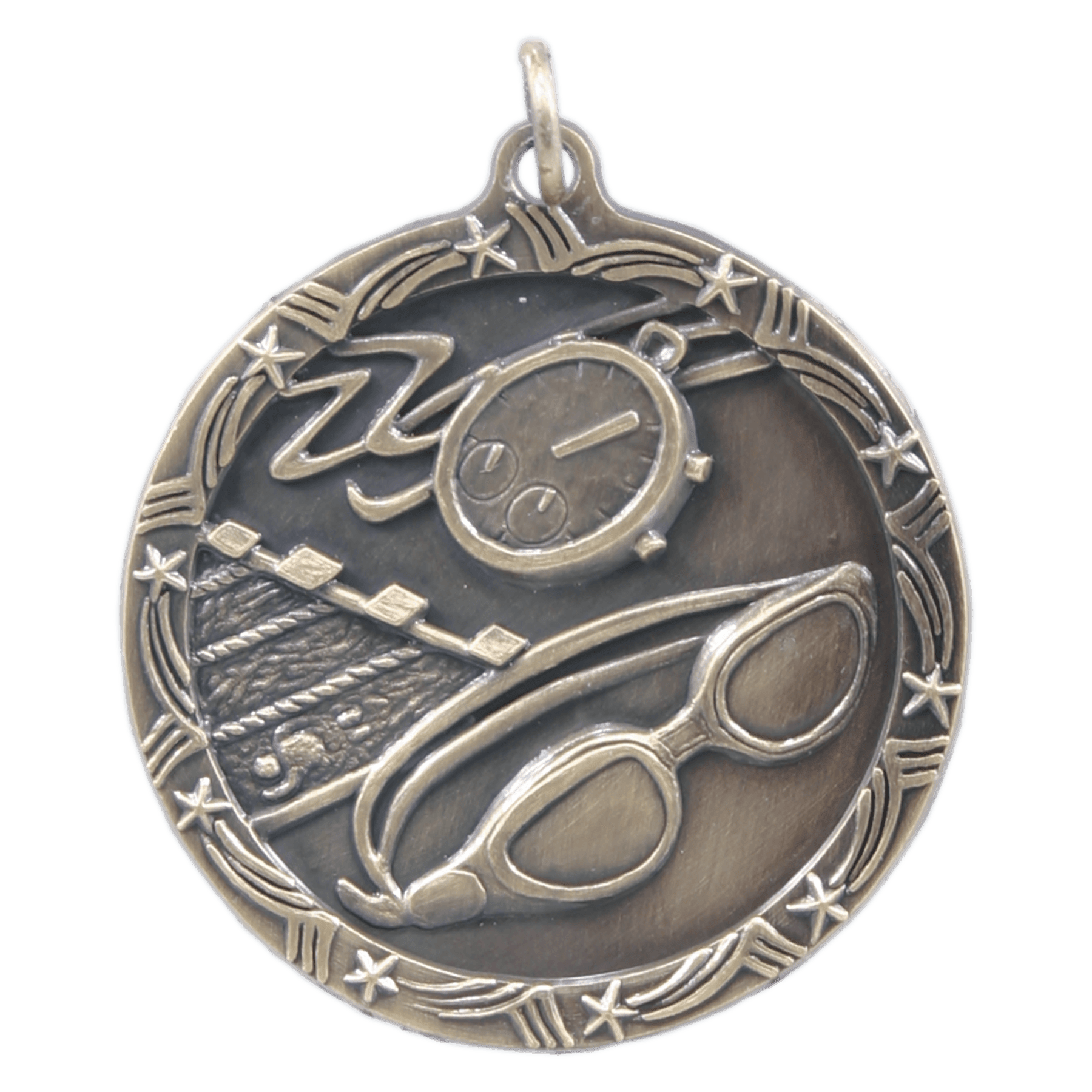 Swimming Shooting Star Medal-Gold
