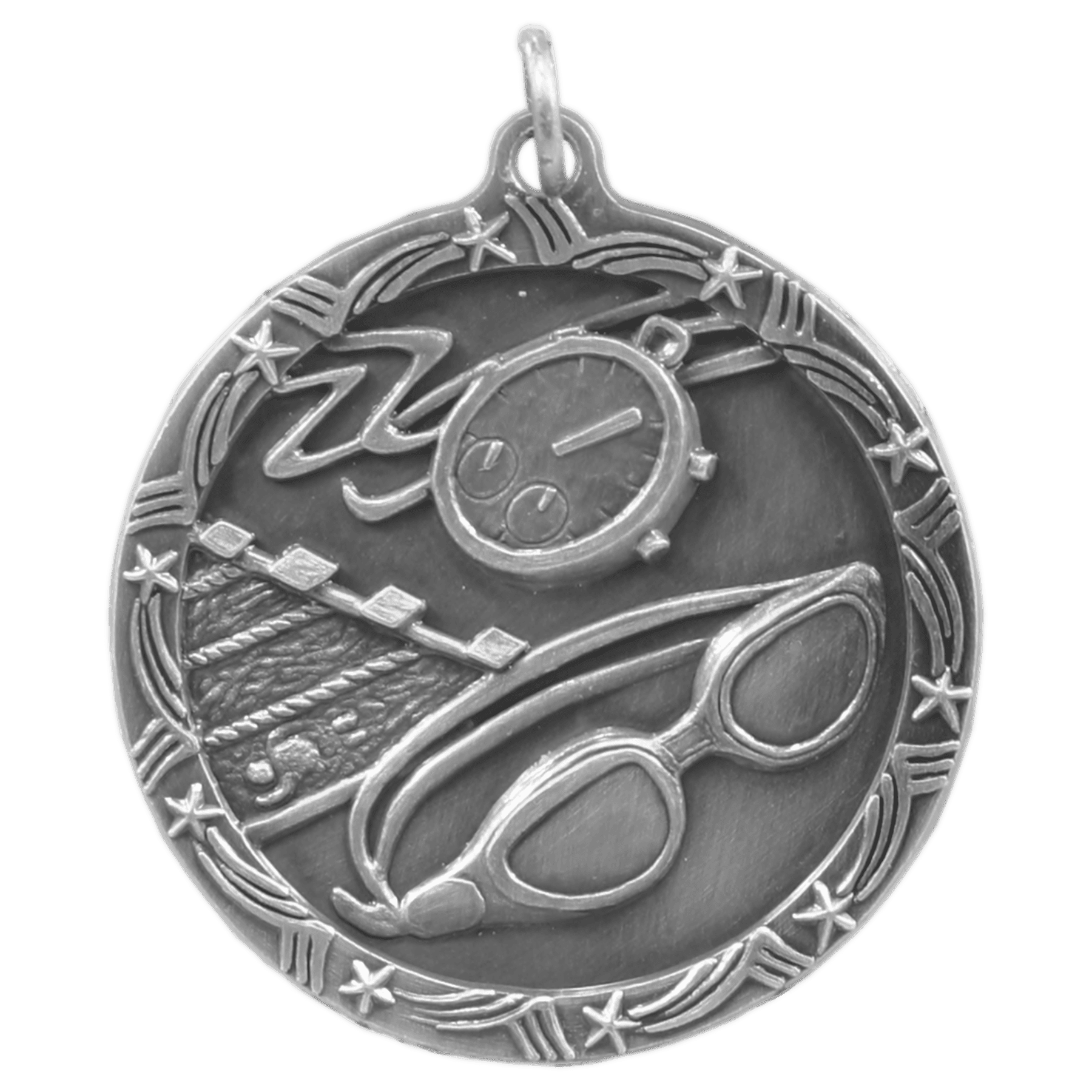 Swimming Shooting Star Medal-Silver