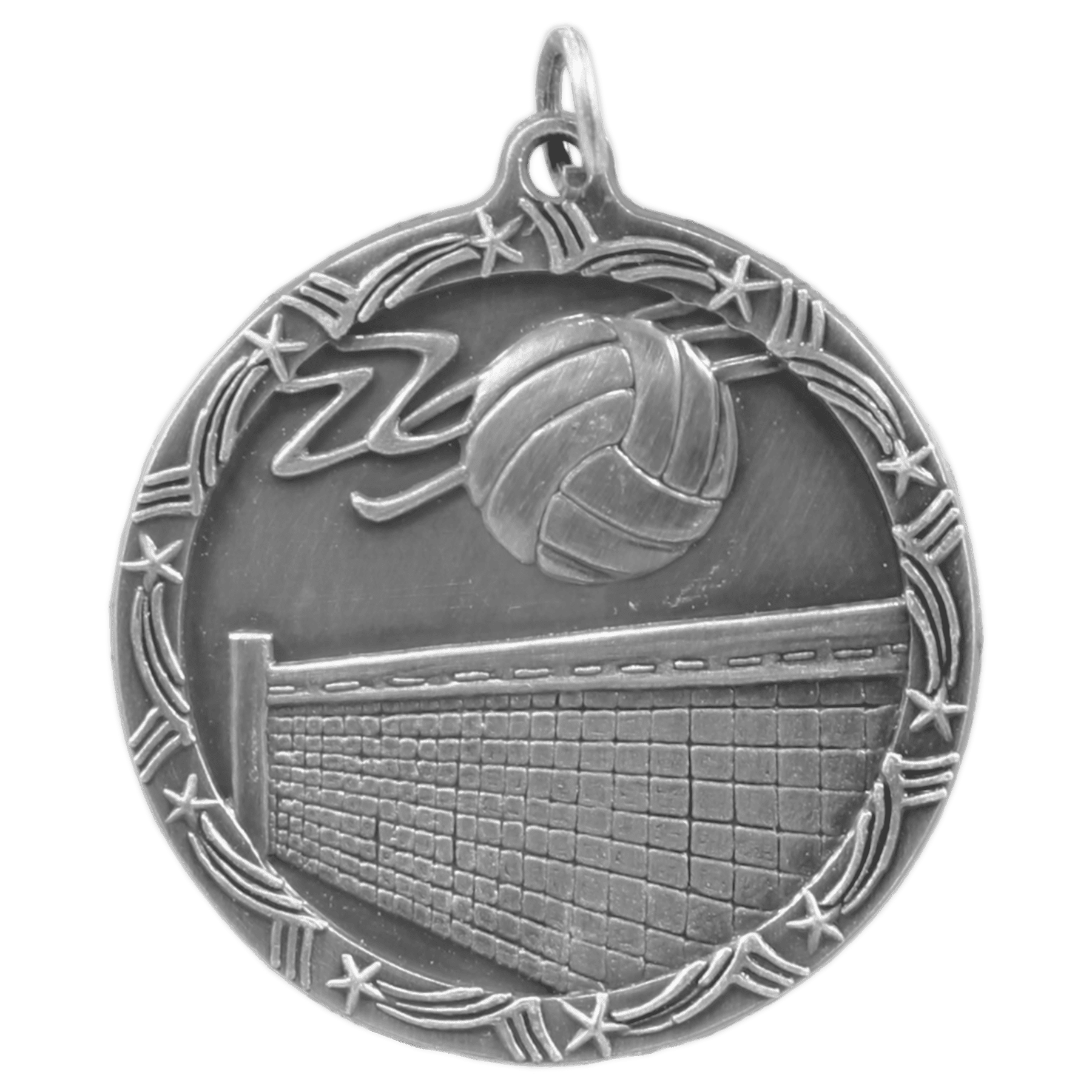 Volleyball Shooting Star Medal-Silver