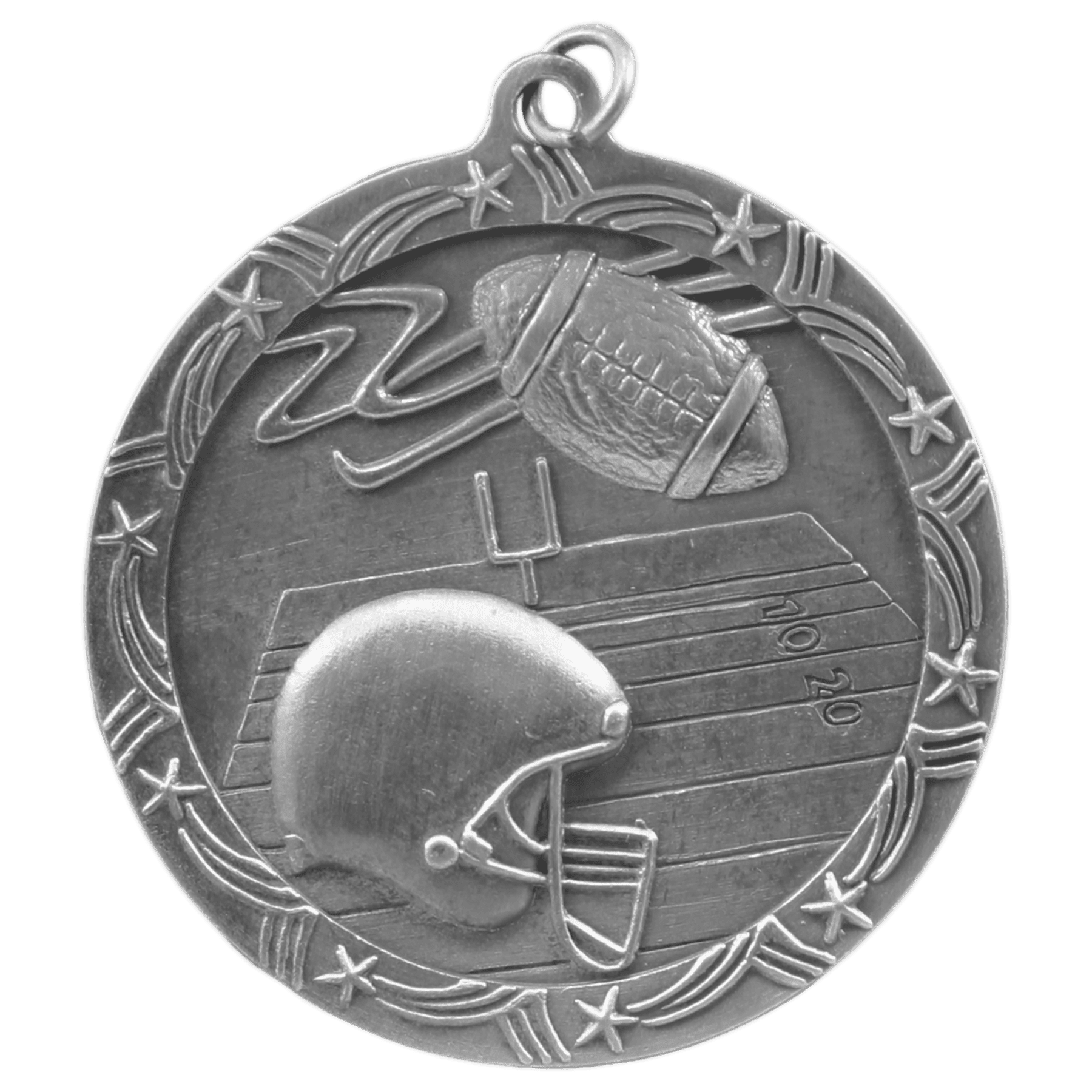 Football Shooting Star Medal-Silver