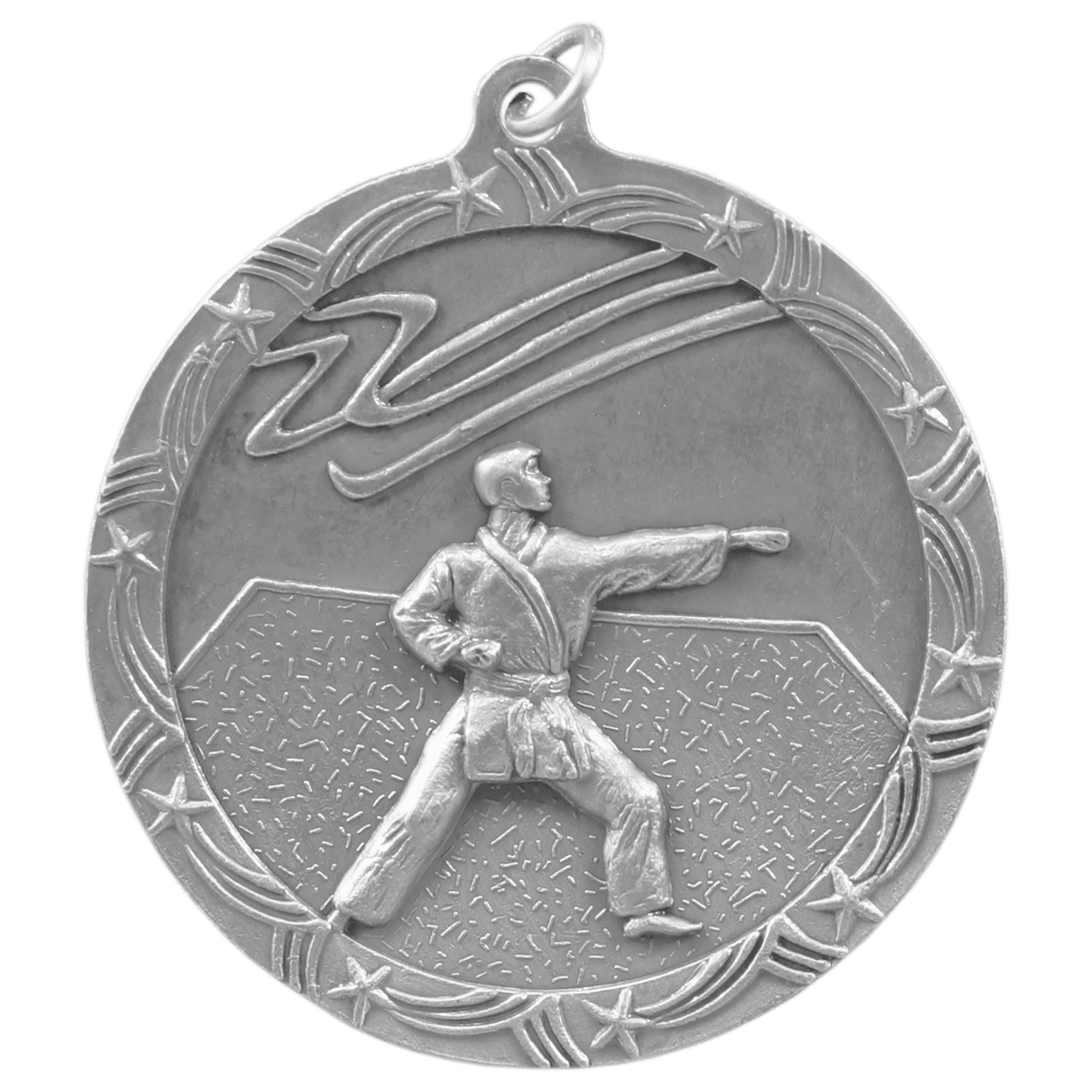 Martial Arts Shooting Star Medal-Silver