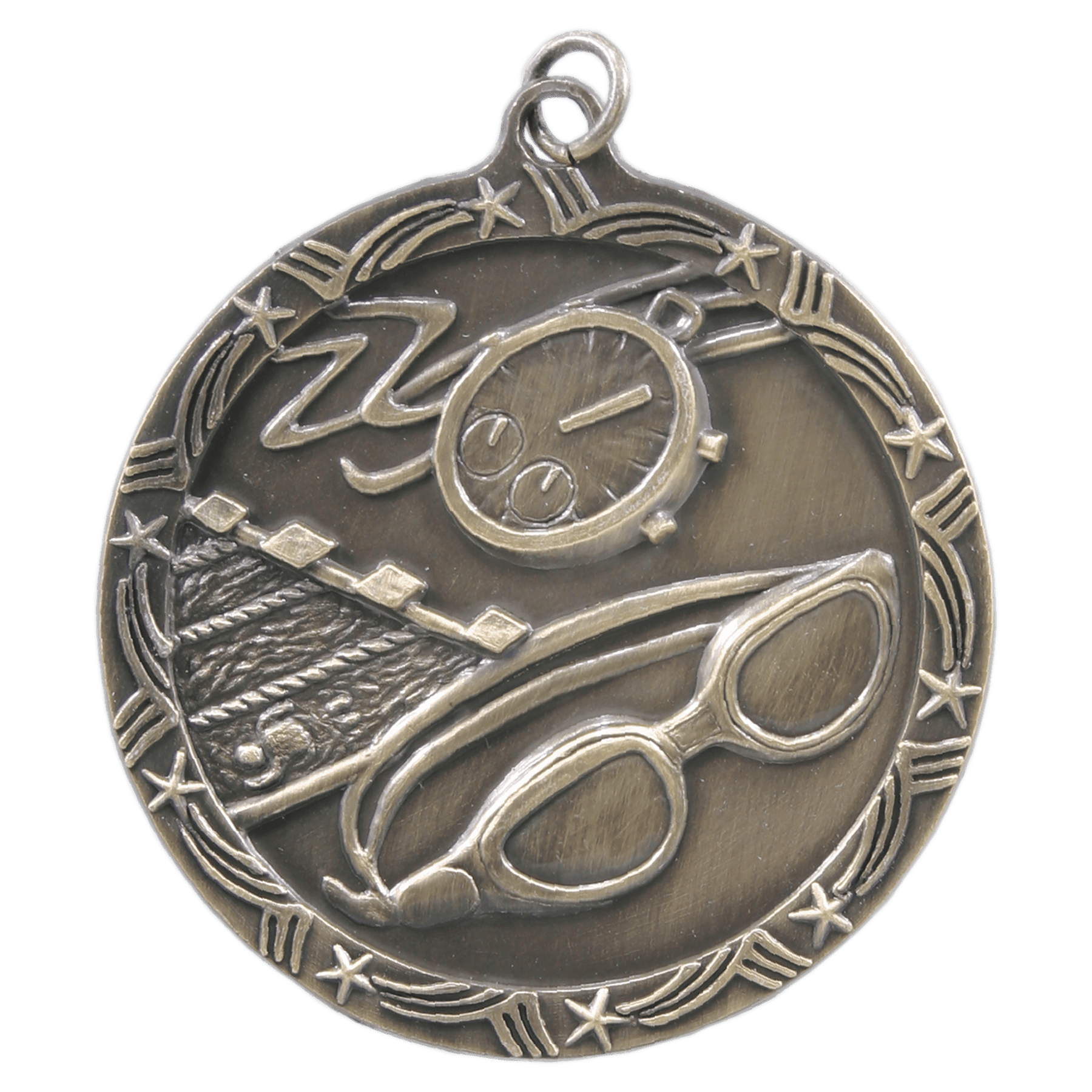 Swimming Shooting Star Medal-Gold