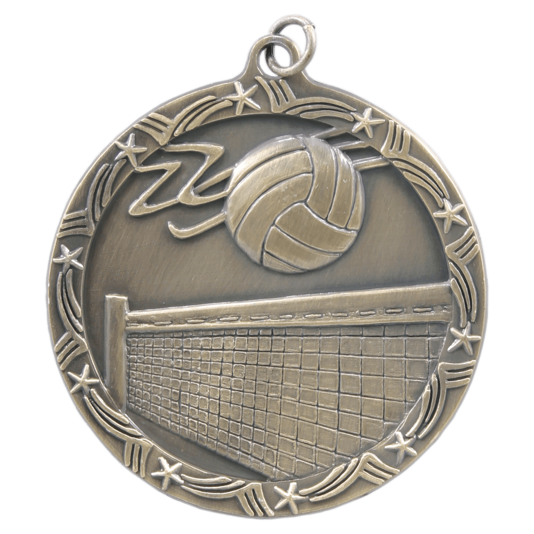 Volleyball Shooting Star Medal-Gold