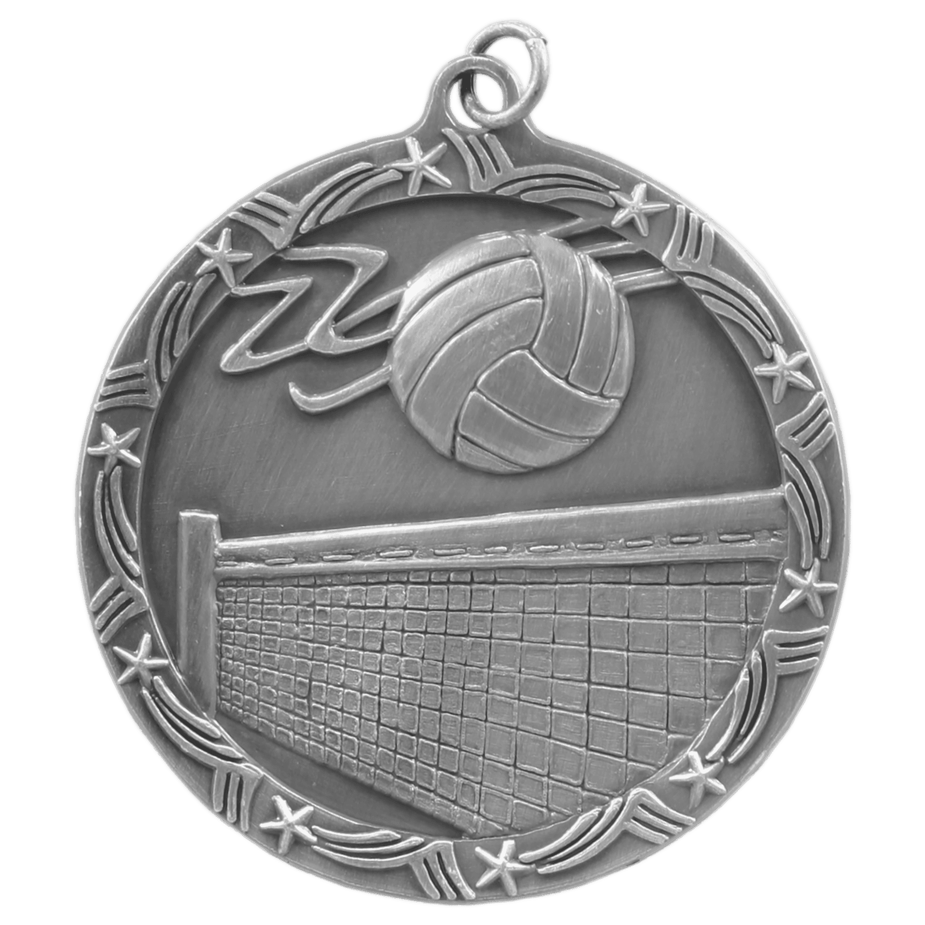 Volleyball Shooting Star Medal-Silver