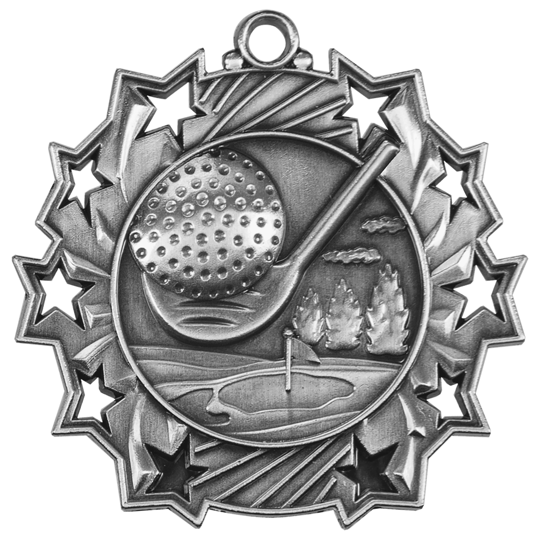 Golf Ten Star Medal-Silver