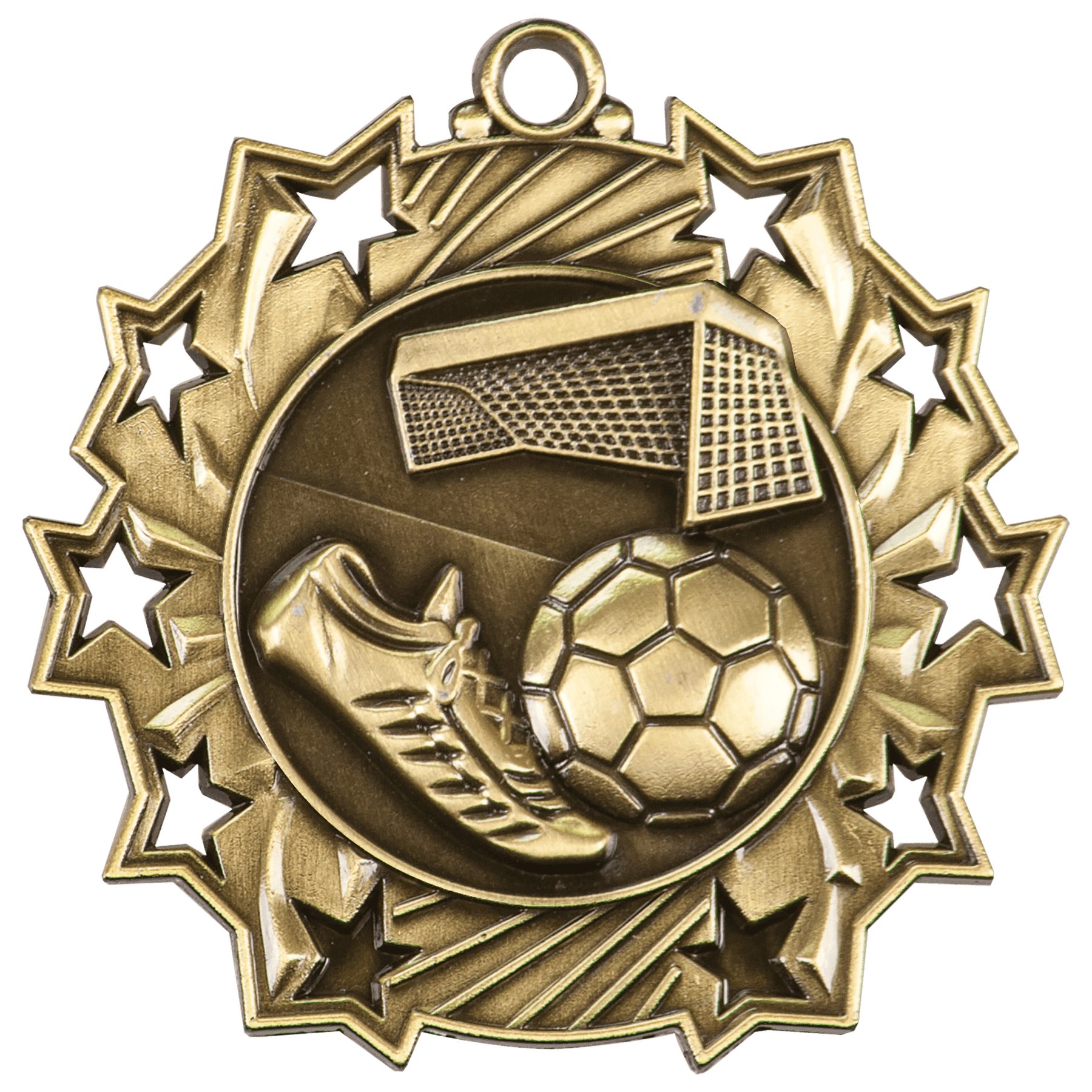 Soccer Ten Star Medal-Gold