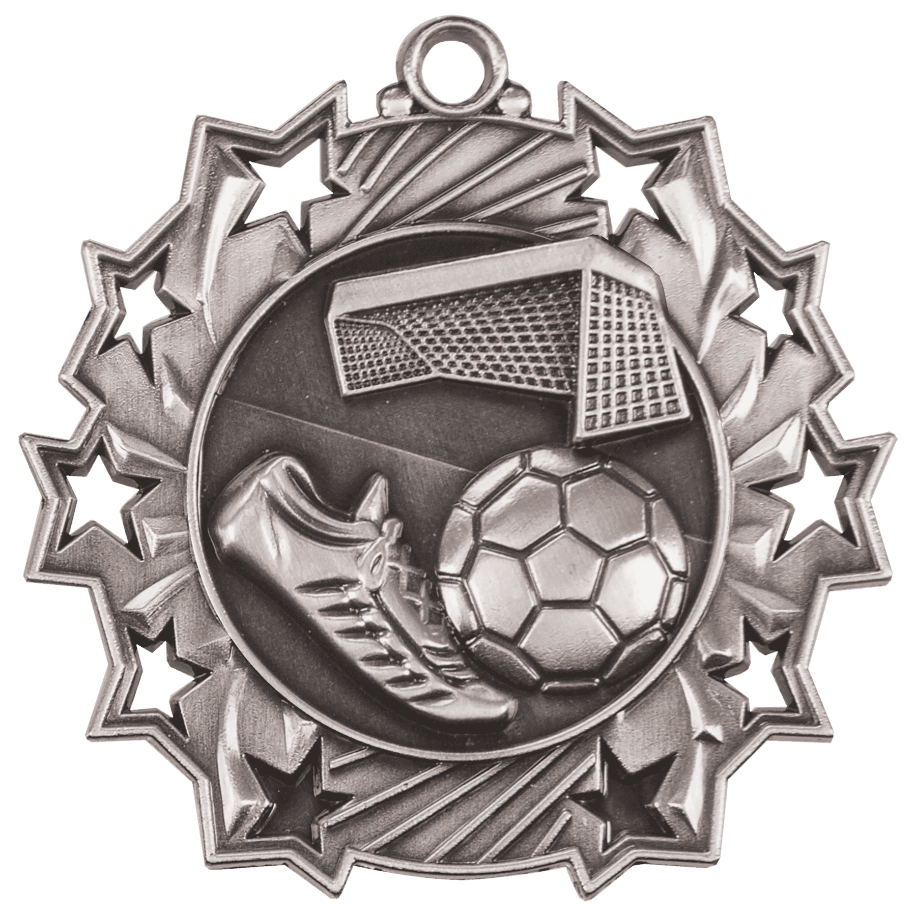 Soccer Ten Star Medal-Silver