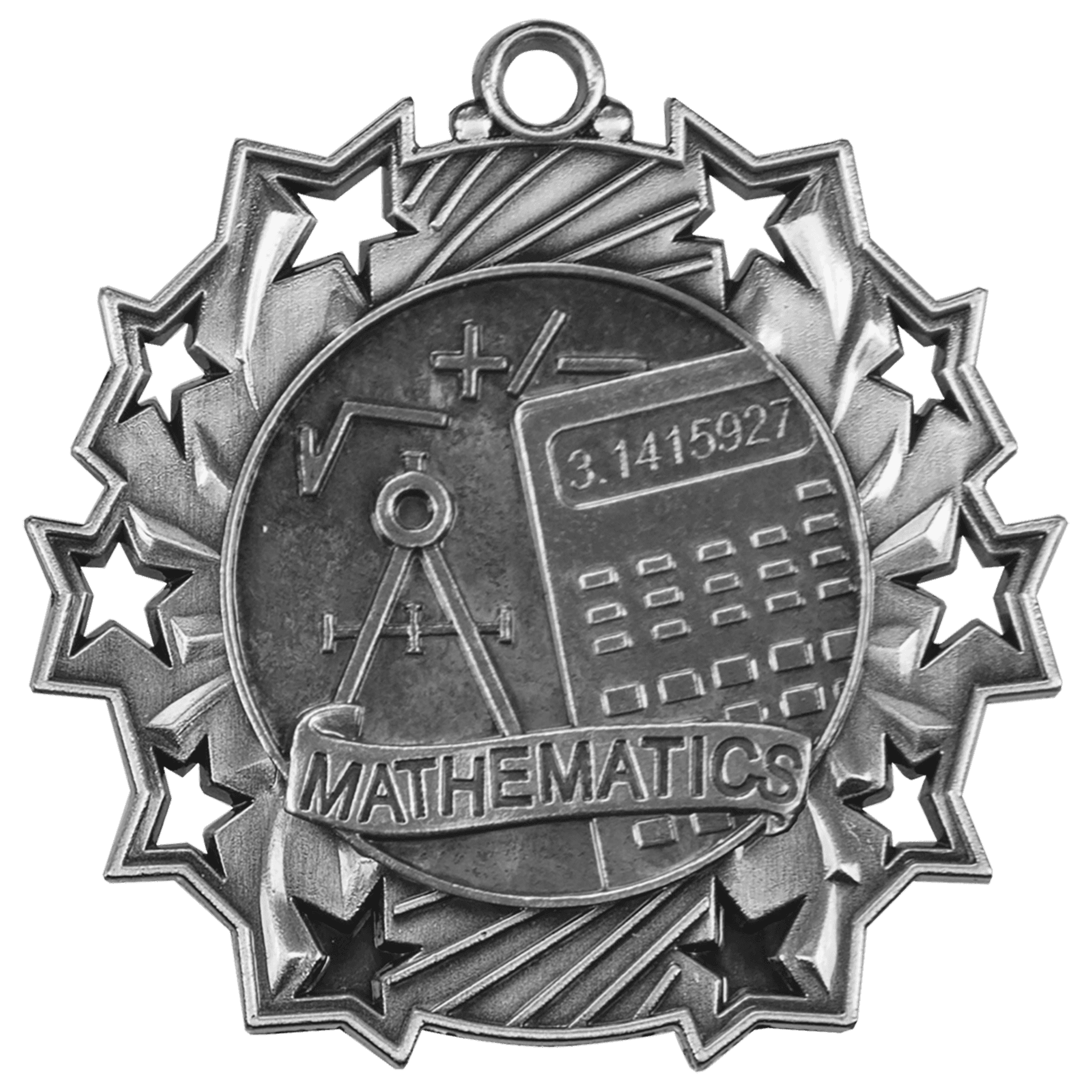 Math Ten Star Medal-Silver