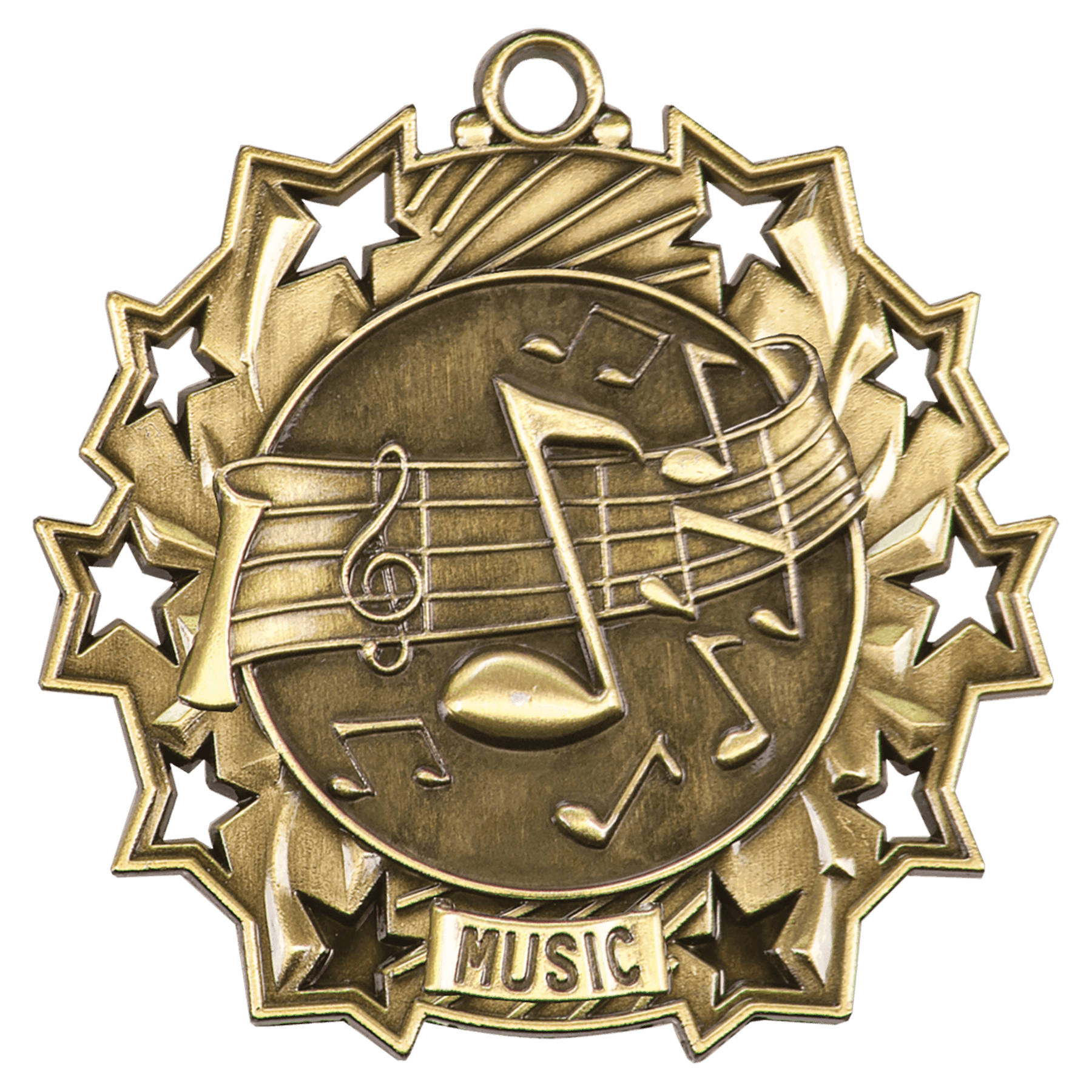 Music Ten Star Medal-Gold