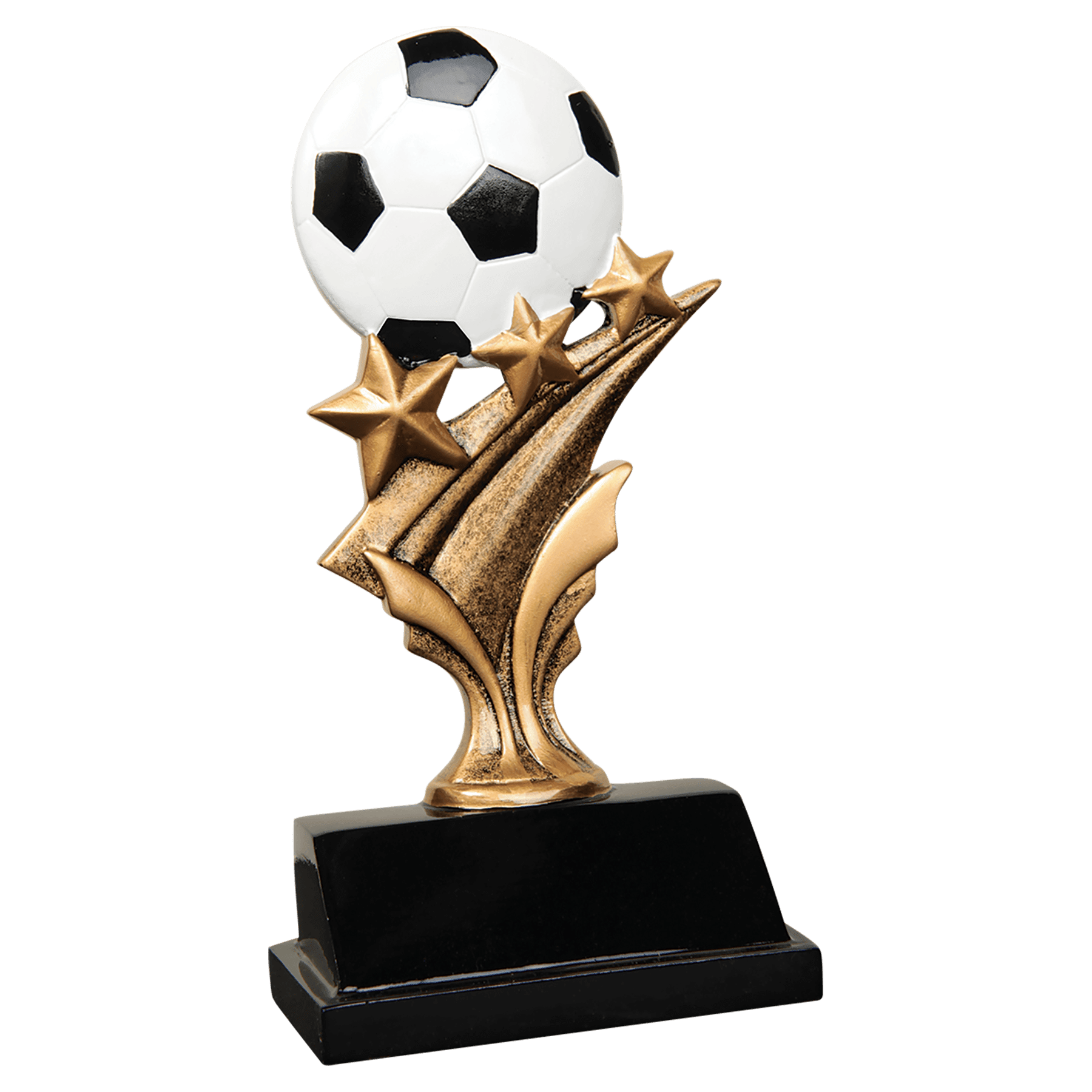 Soccer Tri Star Resin