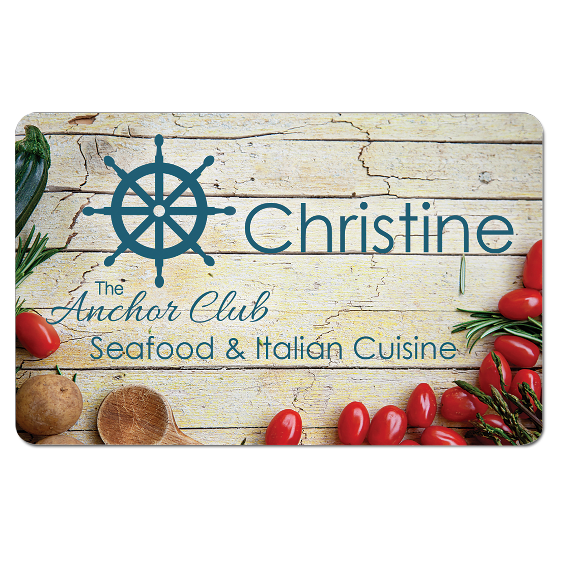 Gloss White Aluminum Name Badge with Rouded Corners