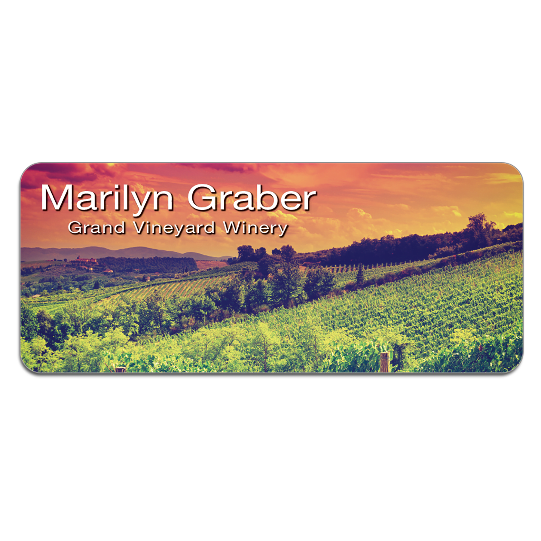 Glossy Finish Plastic Name Badge