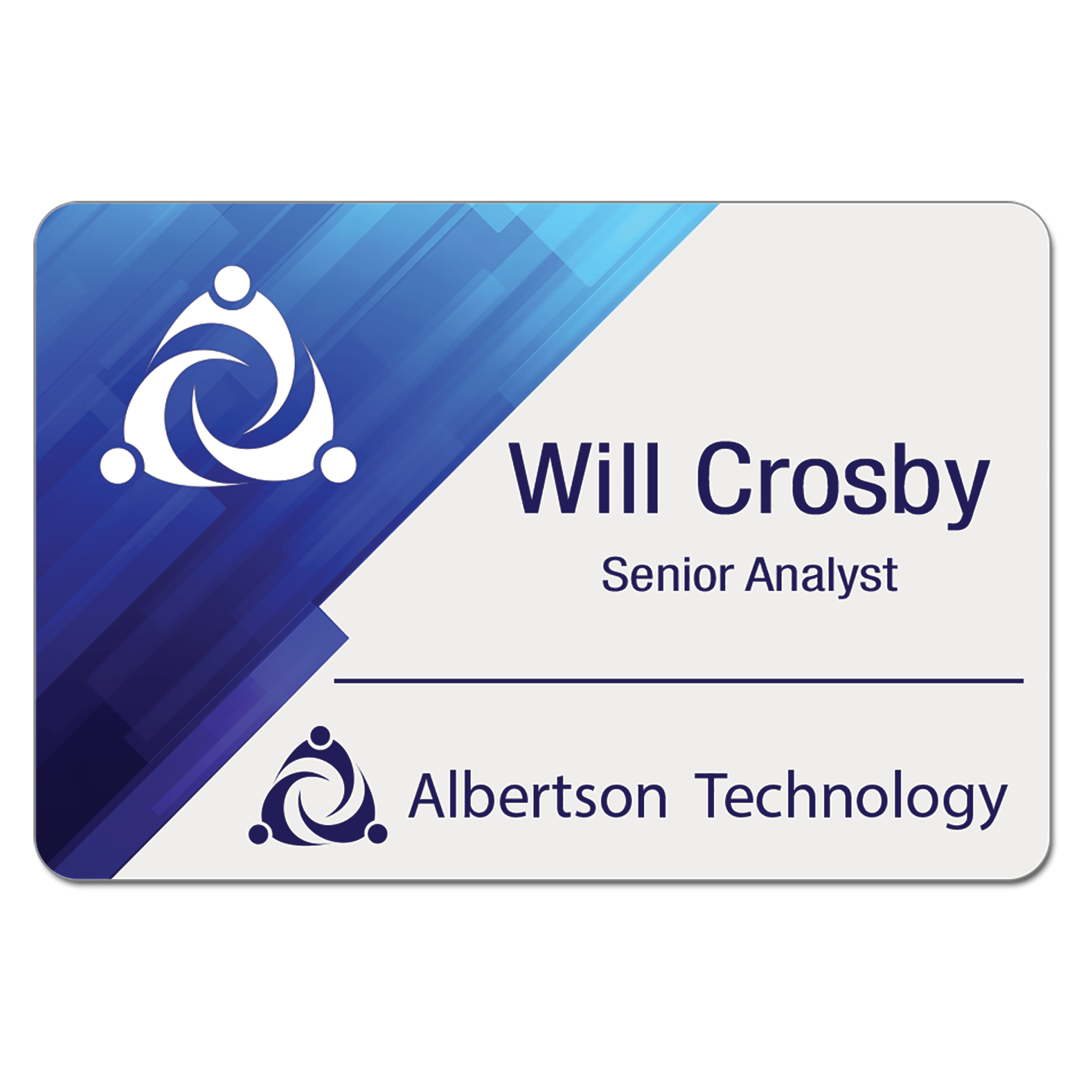 Gloss Rectangle Plastic Name Badge