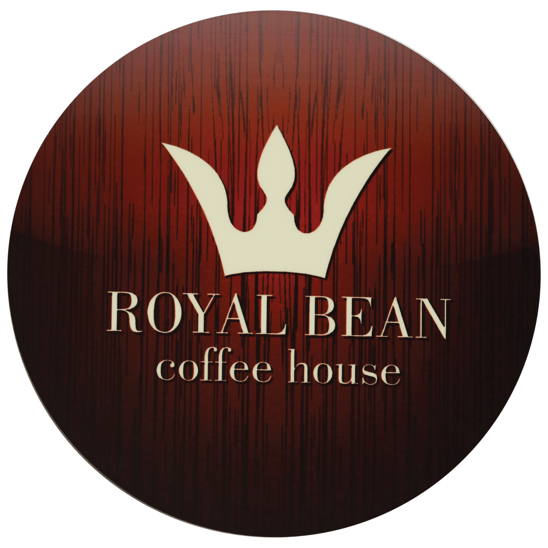 1-Sided Gloss Hardboard Round Coaster with Cork Back