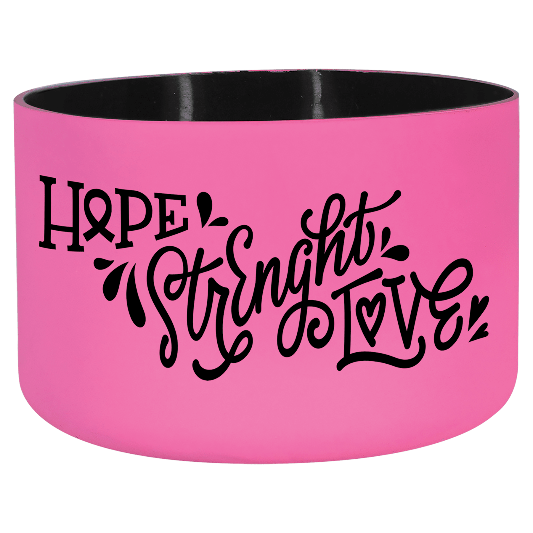 Pink/Black Silicone Water Bottle Boot for 12 and 20 oz. Water Bottles