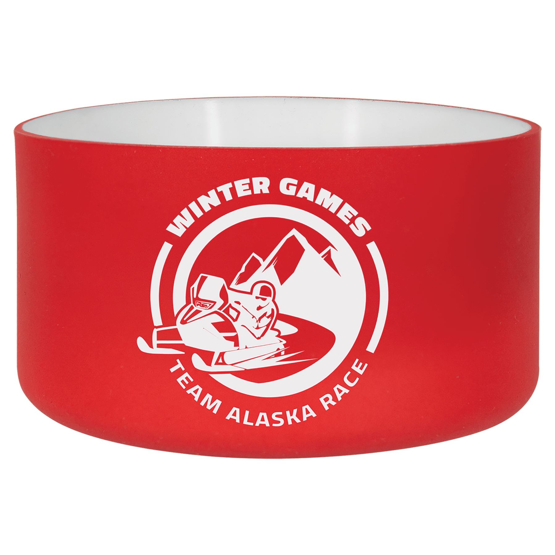 Red/White Silicone Water Bottle Boot for 40 oz. Water Bottles