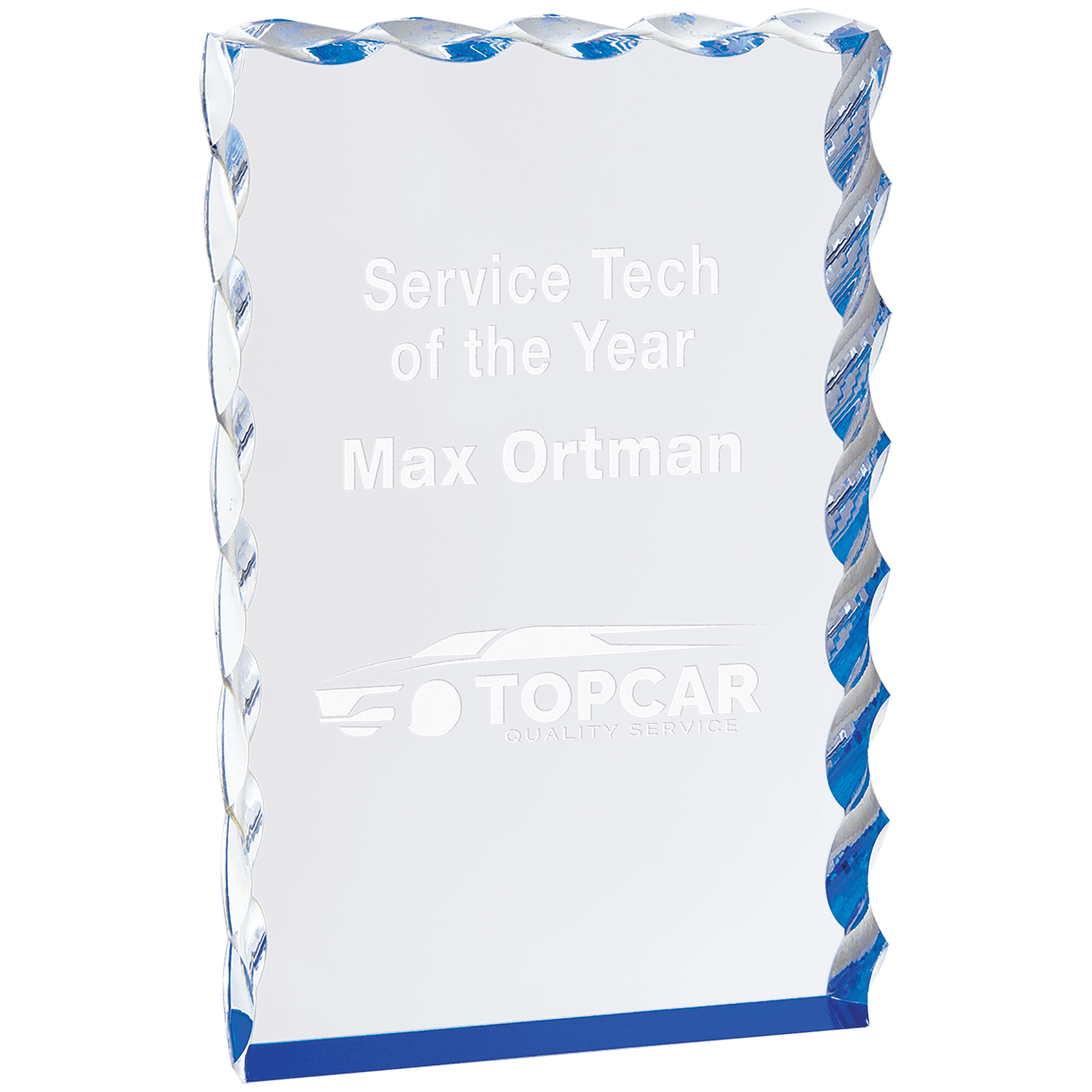 Blue Wave Edge Acrylic