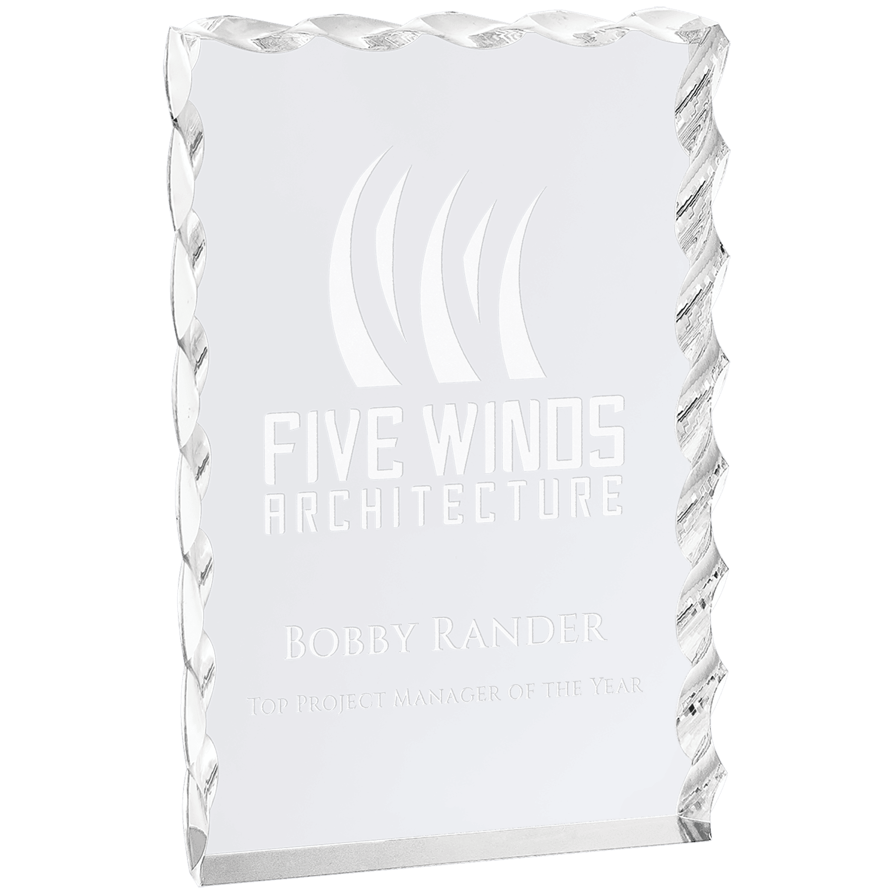 Silver Wave Edge Acrylic