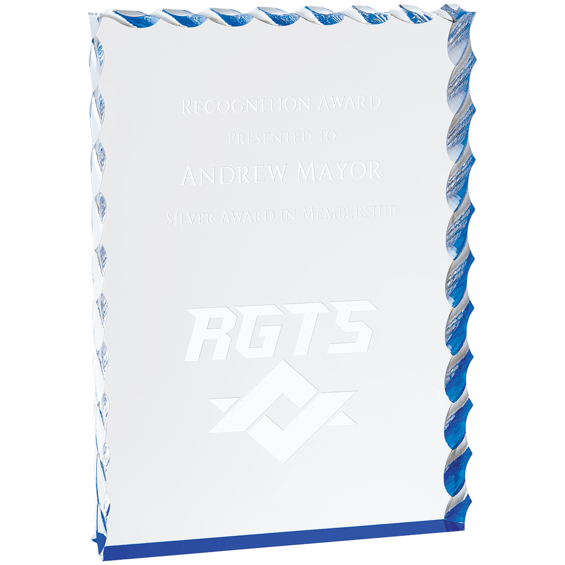 Blue Wave Edge Acrylic